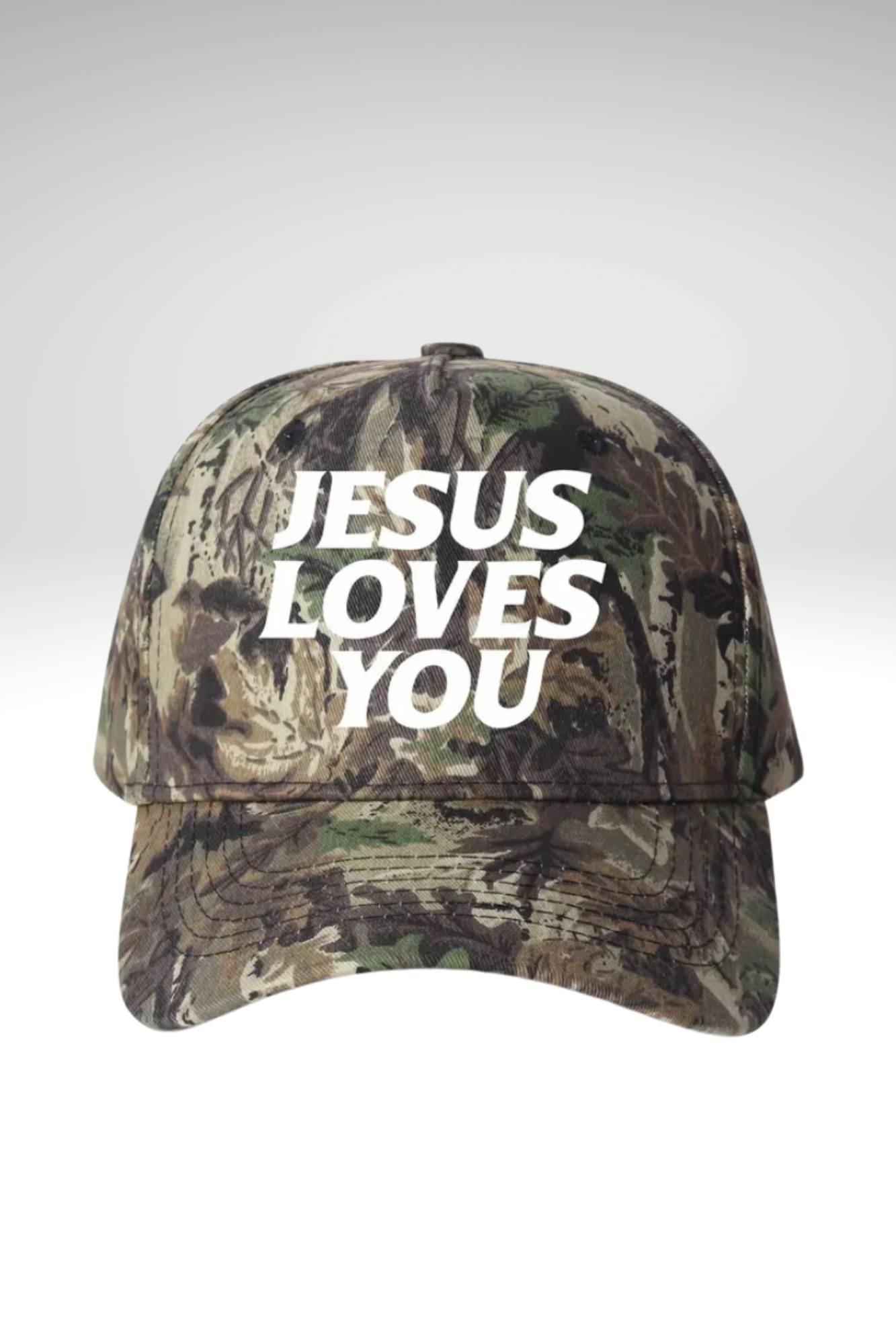 JESUS LOVES YOU CAMO BASEBALL CAP