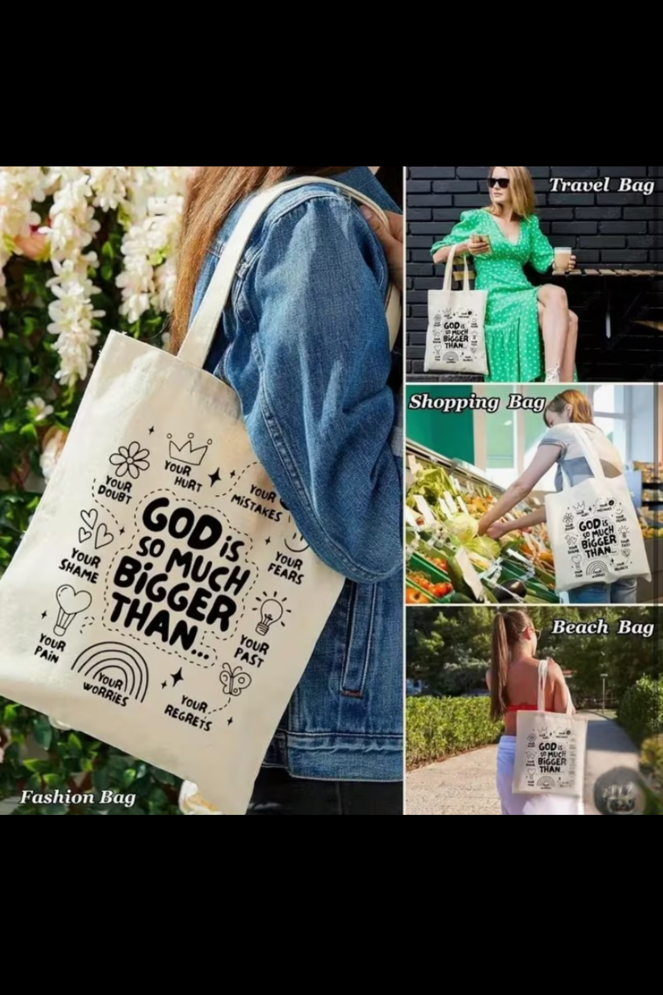 GOD IS BIGGER CANVAS BAG