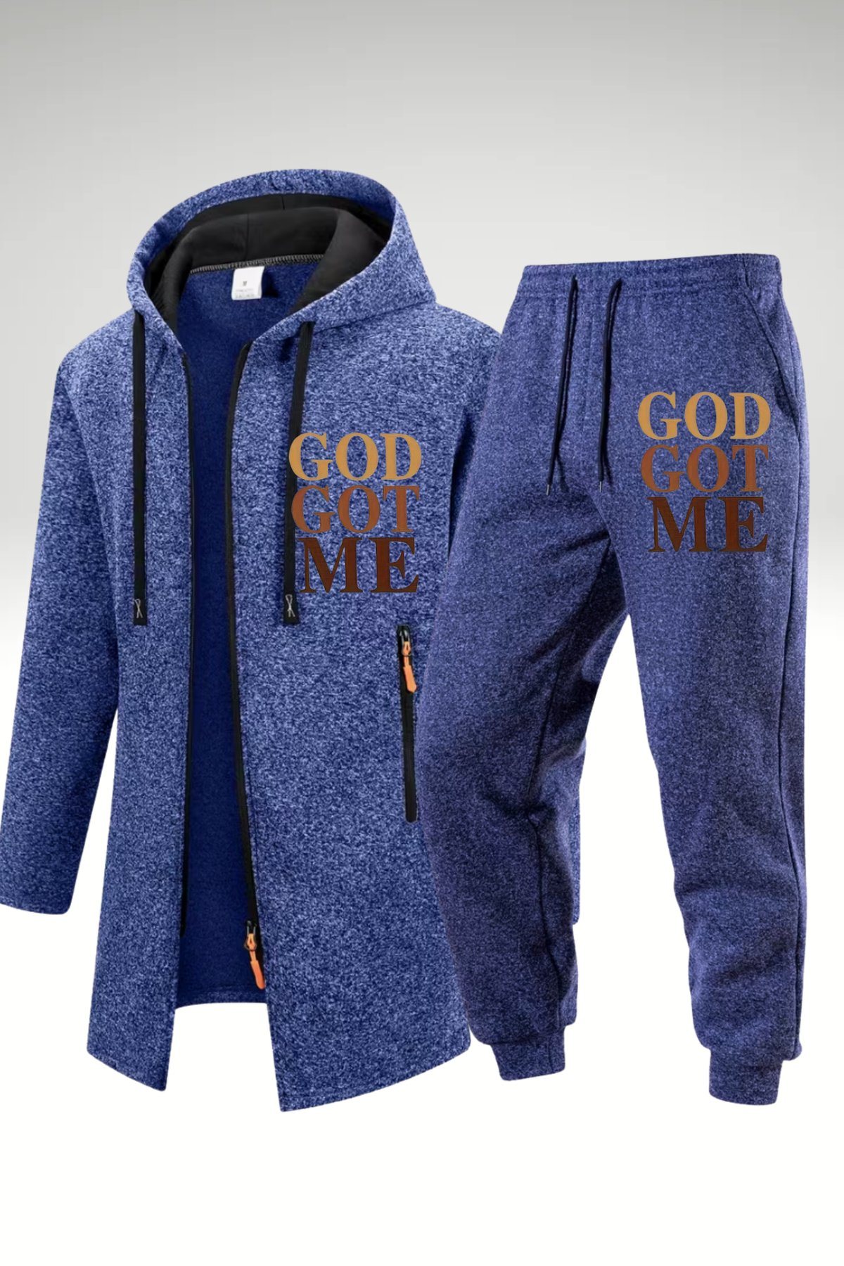 GOD GOT ME ZIPPER HOODIE SETS