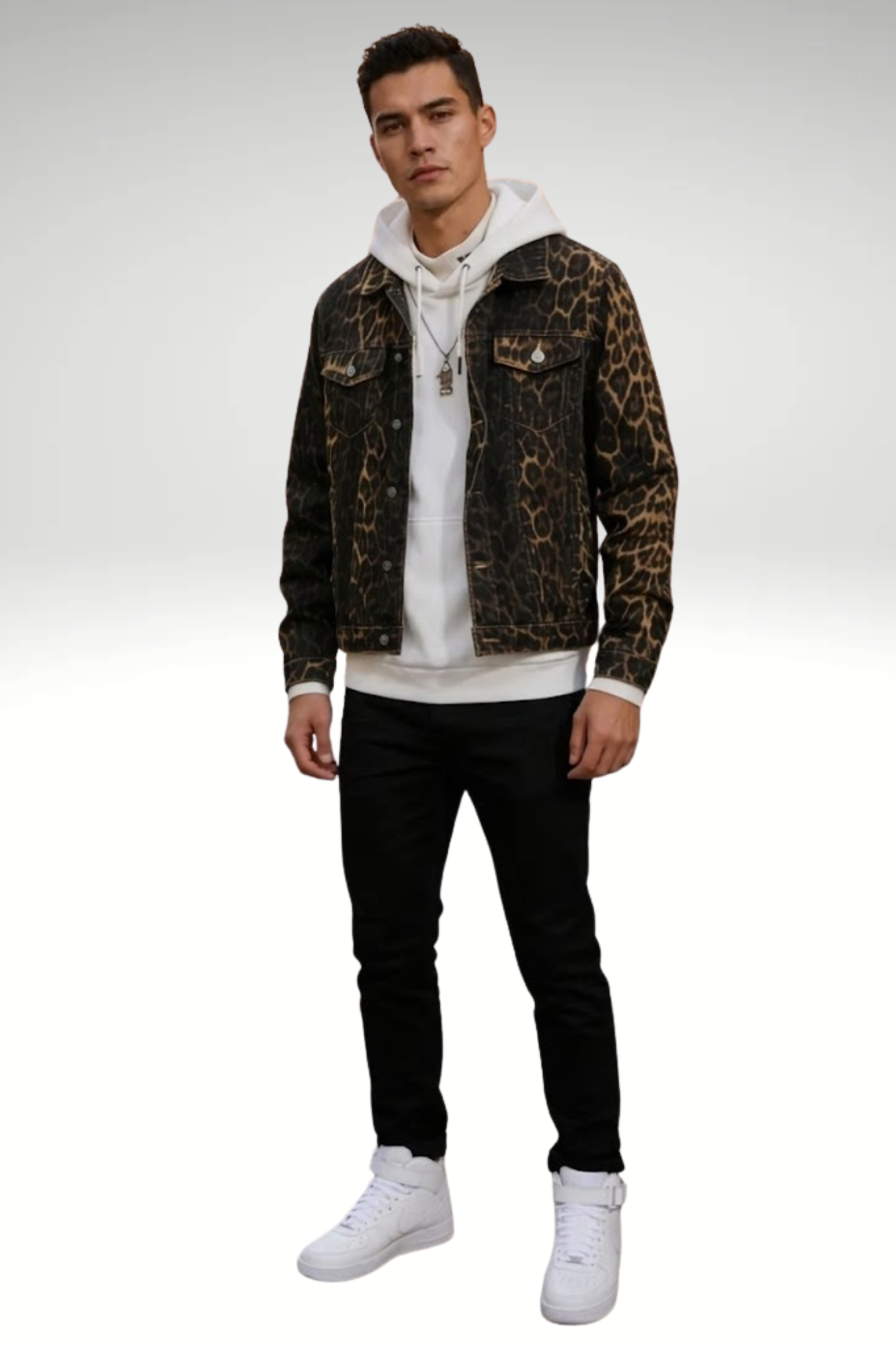 GOD GOT ME ANIMAL PRINT JACKET