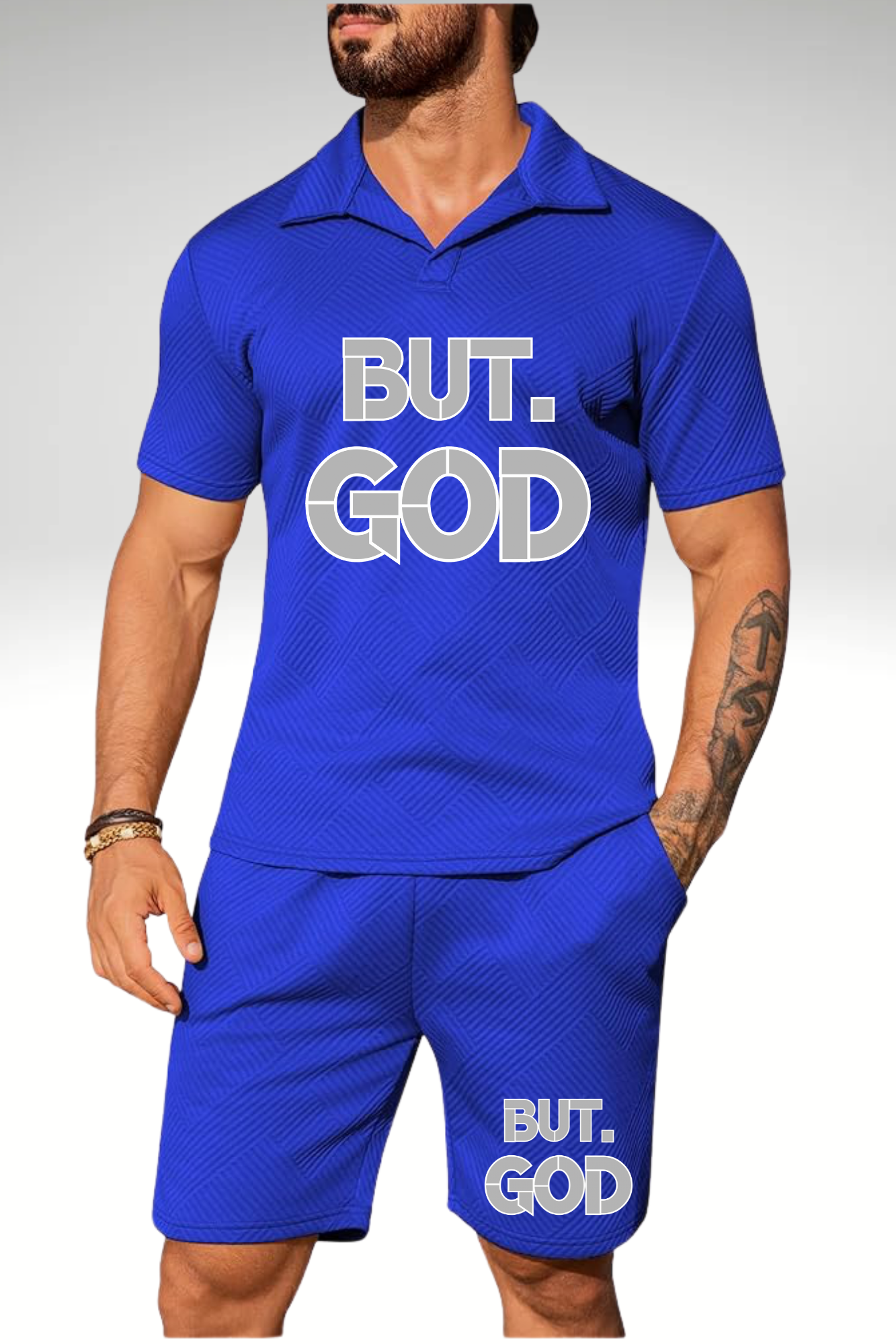 BUT GOD SHIRT SHORT SET