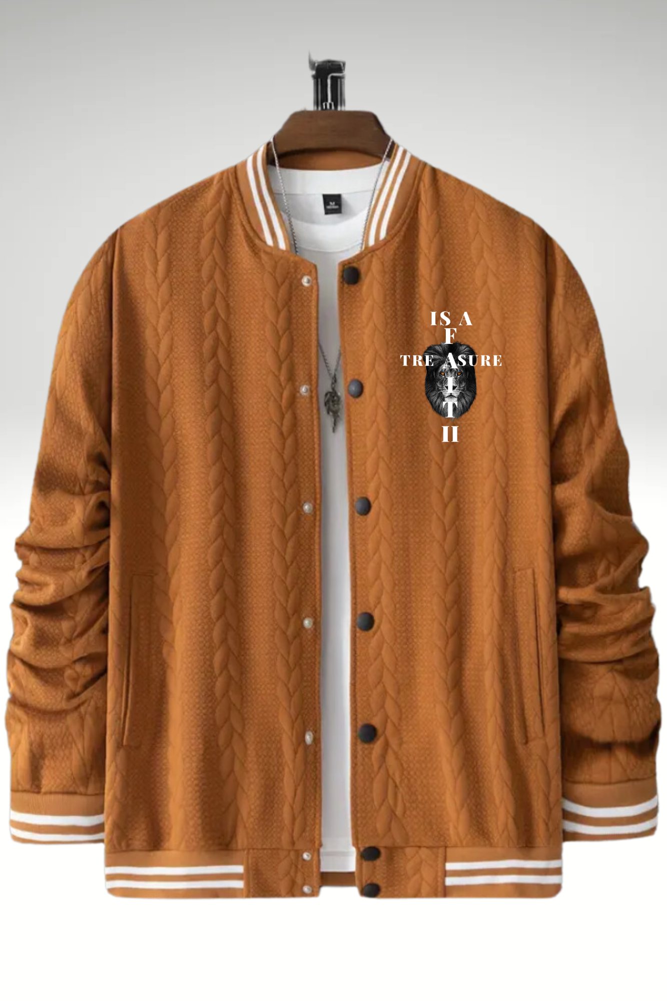 FAITH IS A TREASURE BASEBALL JACKET