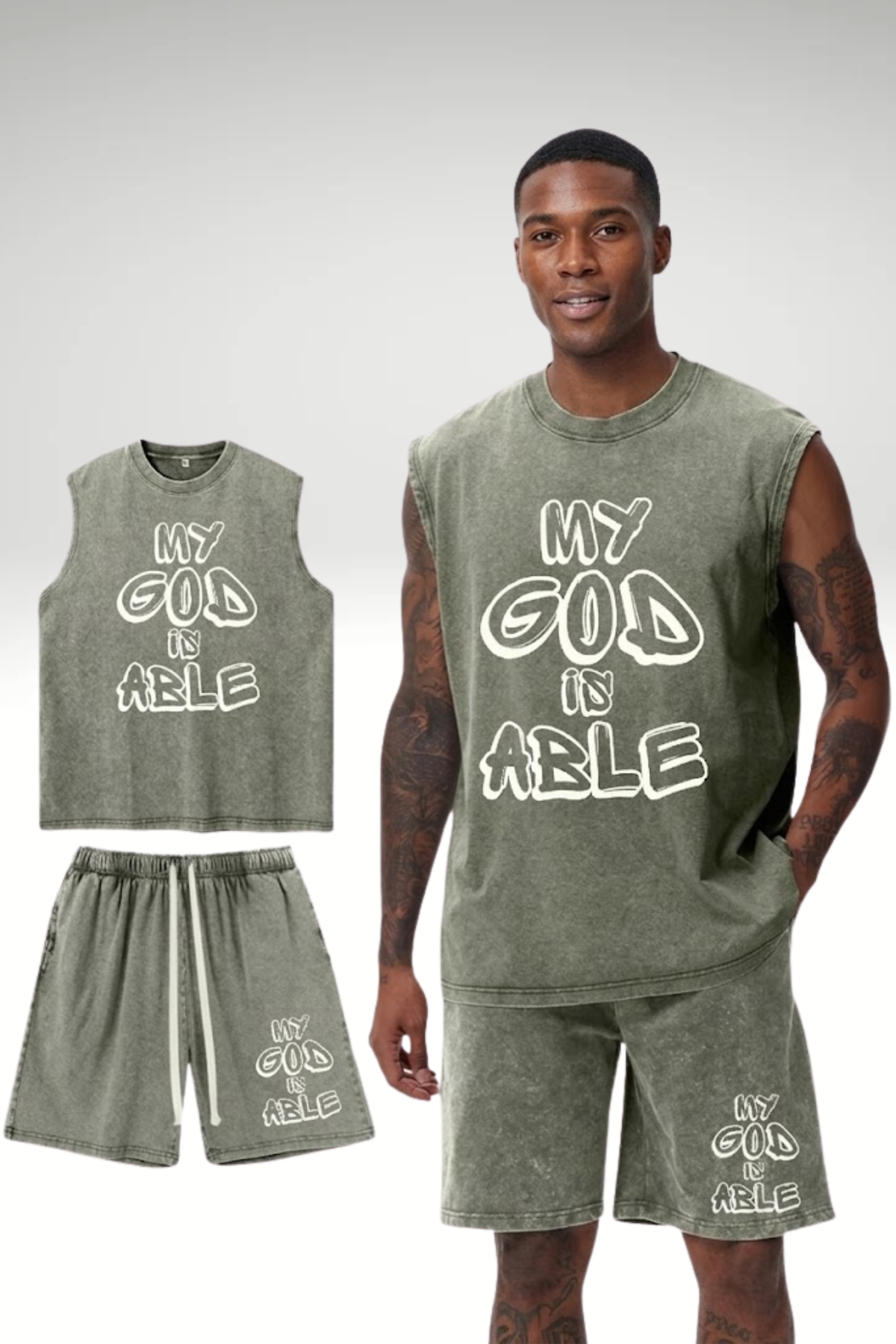 MY GOD IS ABLE SHORT MEN’S SET