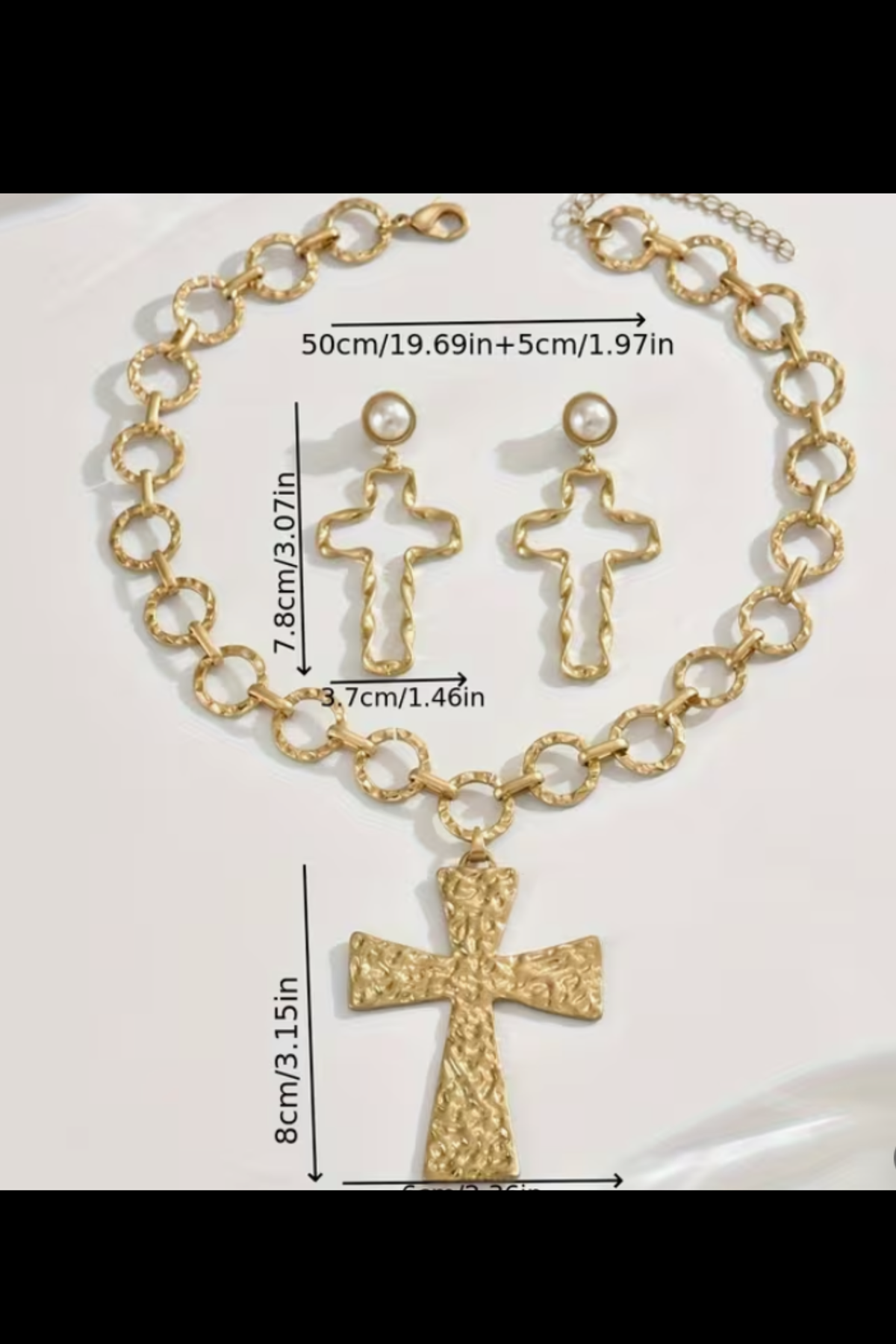 CROWN CROSS NECKLACE SET