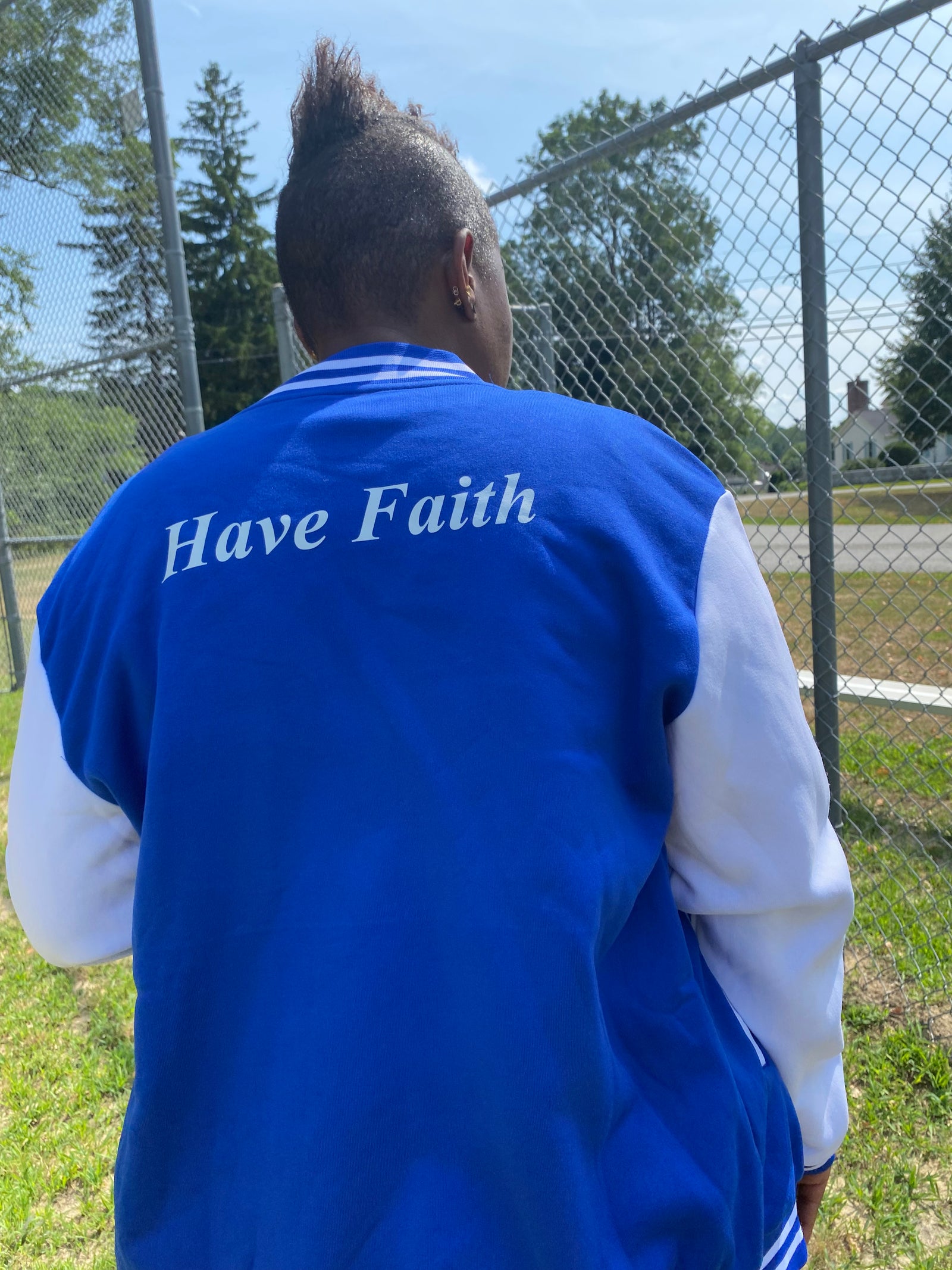 HAVE FAITH UNISEX BASEBALL JACKET