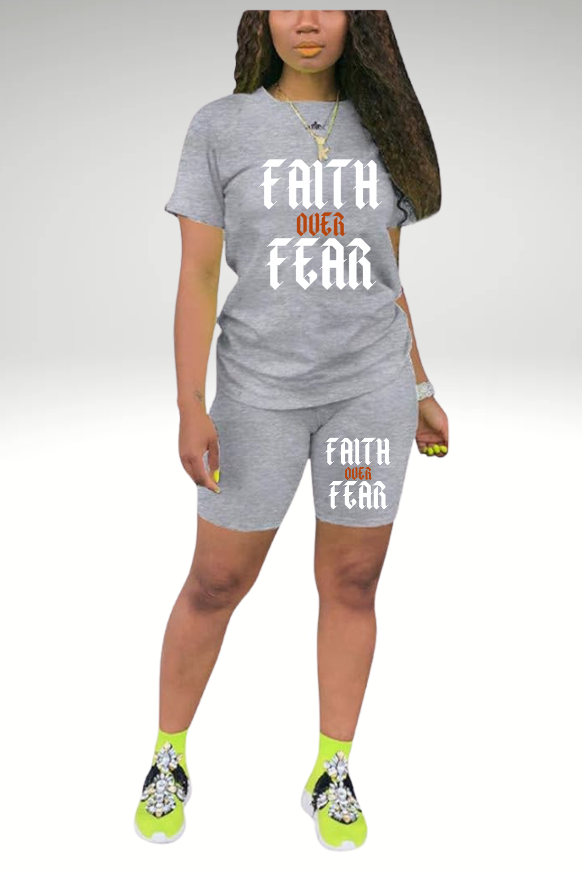 FAITH OVER FEAR SHORT SETS