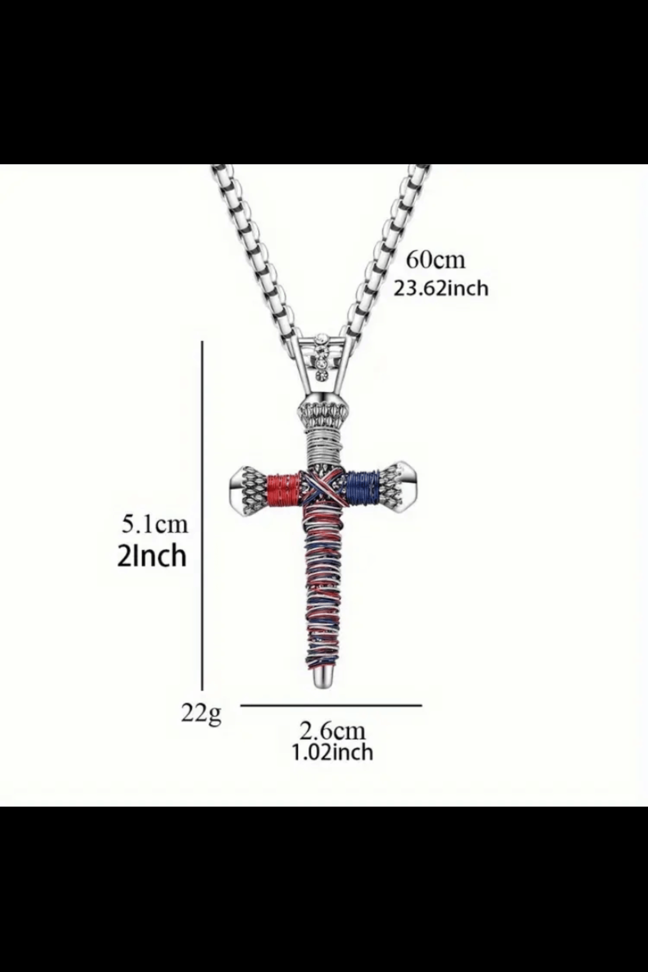 REDEEMED & RESTORED RUSTIC WIRED CROSS NECKLACE