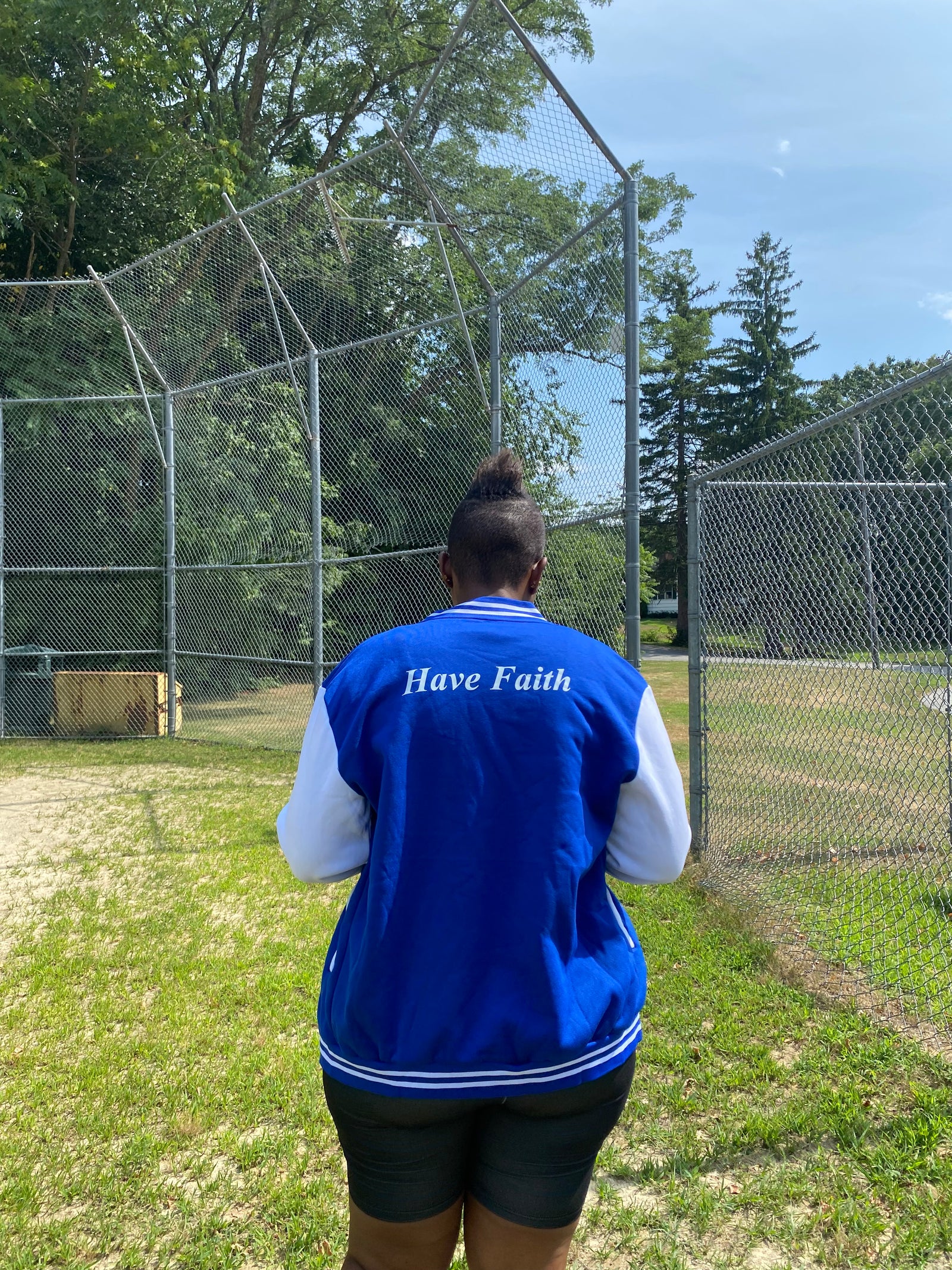 HAVE FAITH UNISEX BASEBALL JACKET