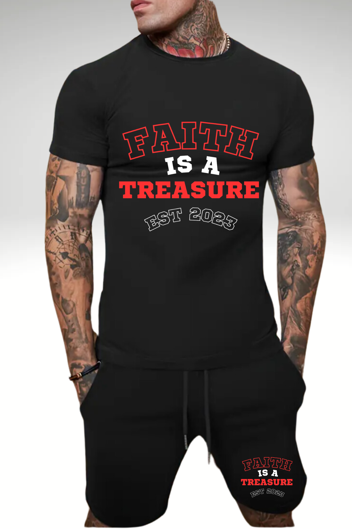 FAITH IS A TREASURE EST MENS SET