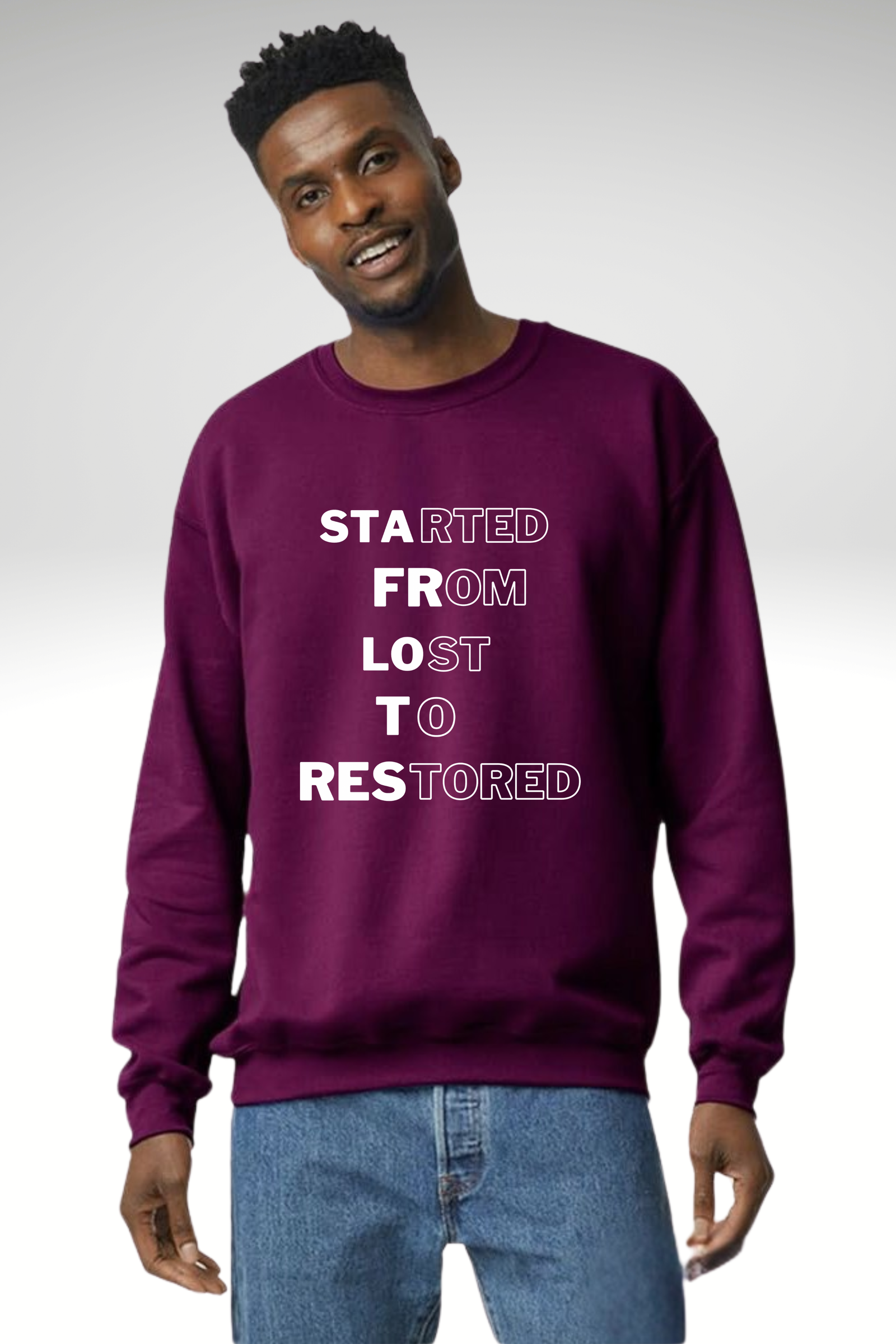 LOST TO RESTORED SWEATSHIRT