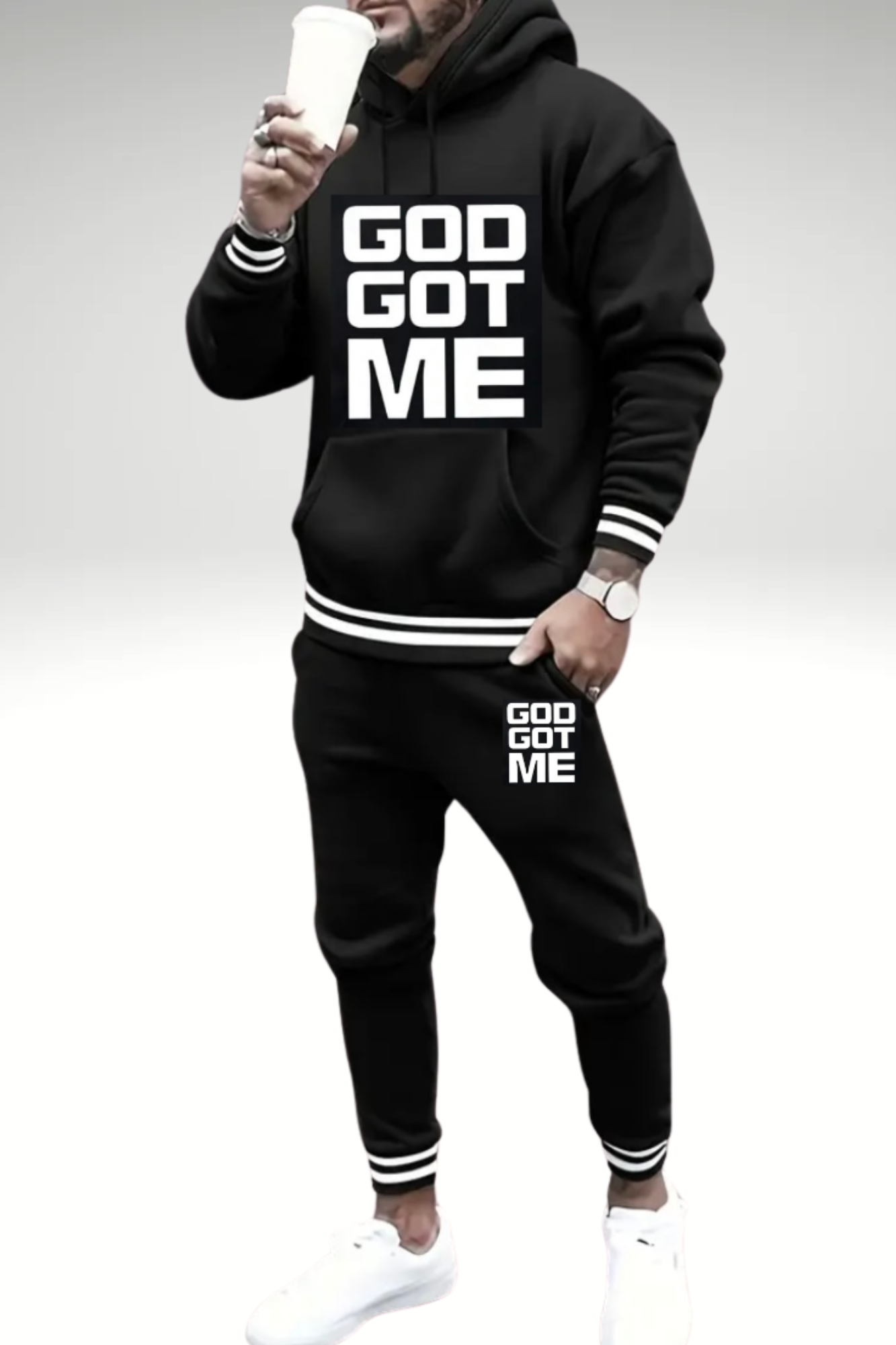 GOD GOT ME HOODIE SET