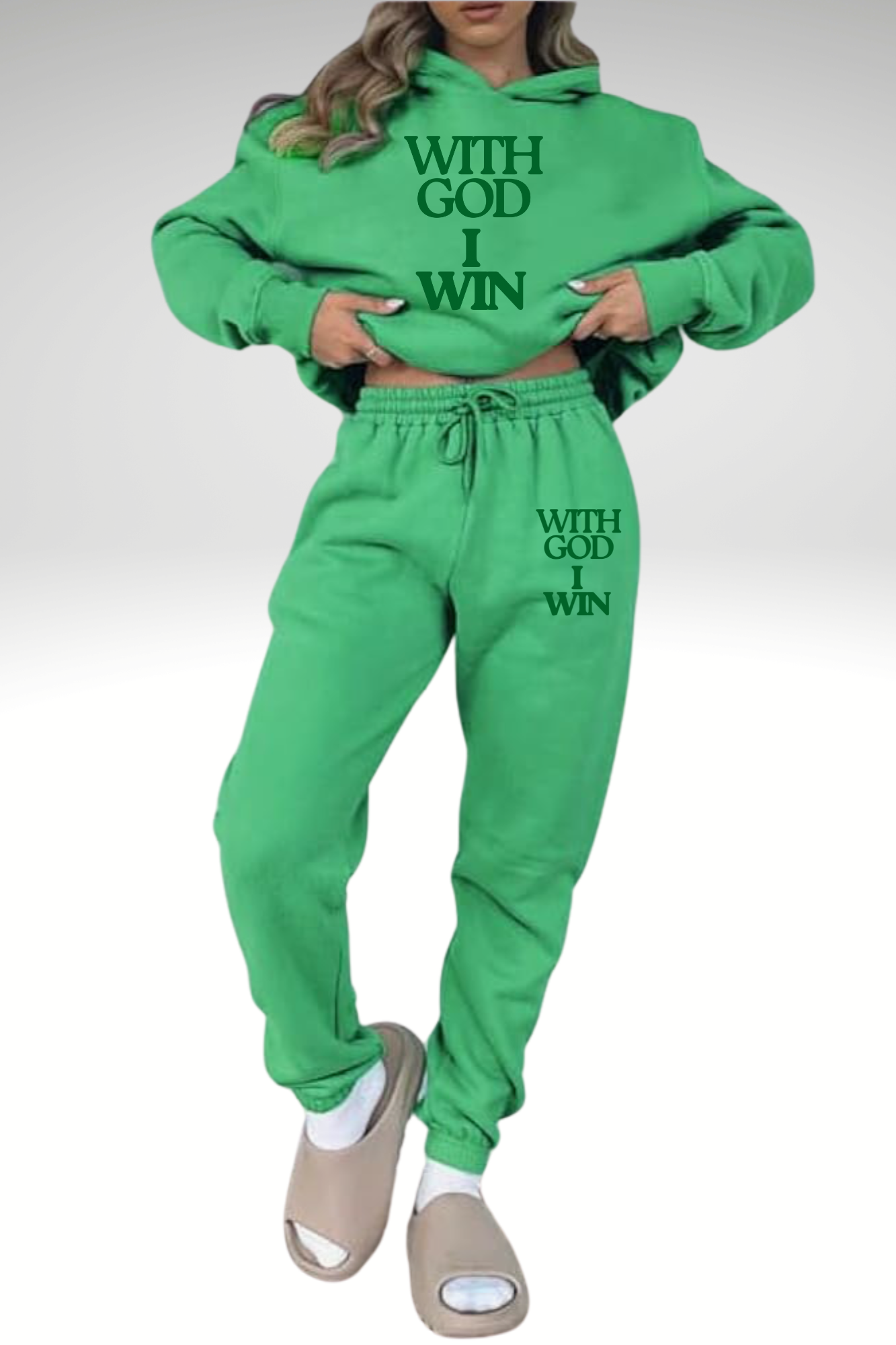 WITH GOD I WIN HOODIE SET