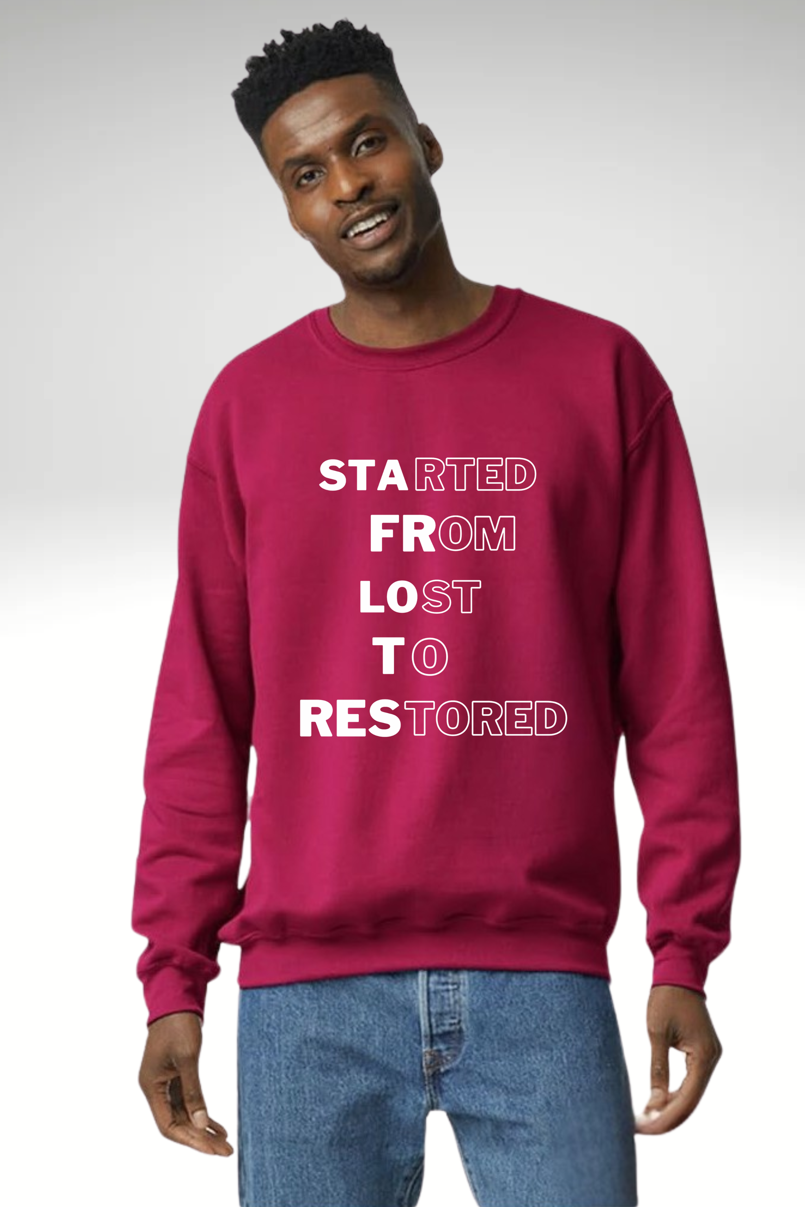 LOST TO RESTORED SWEATSHIRT