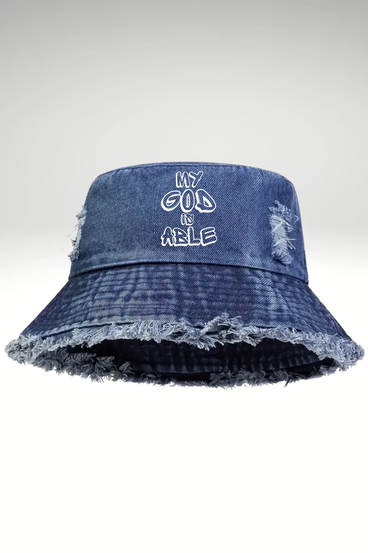 MY GOD IS ABLE BUCKET DENIM HAT