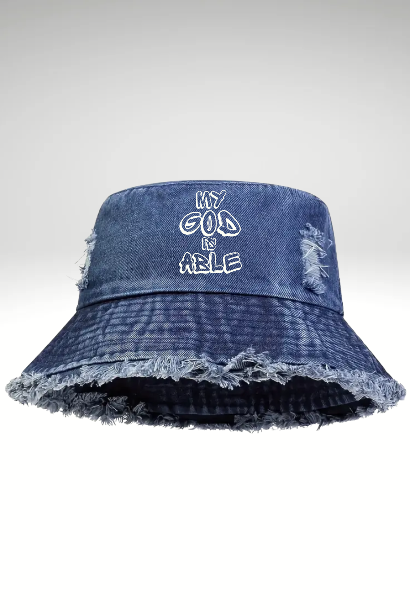MY GOD IS ABLE BUCKET DENIM HAT