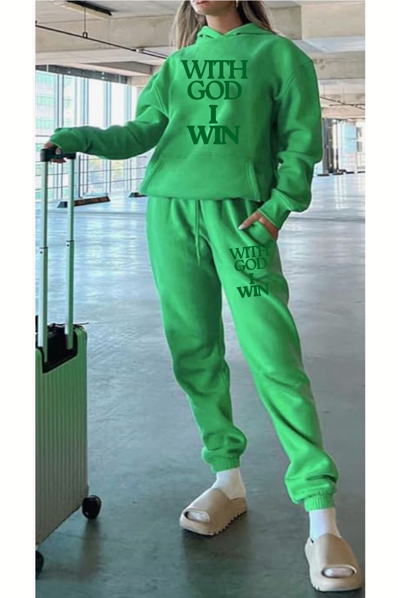 WITH GOD I WIN HOODIE SET