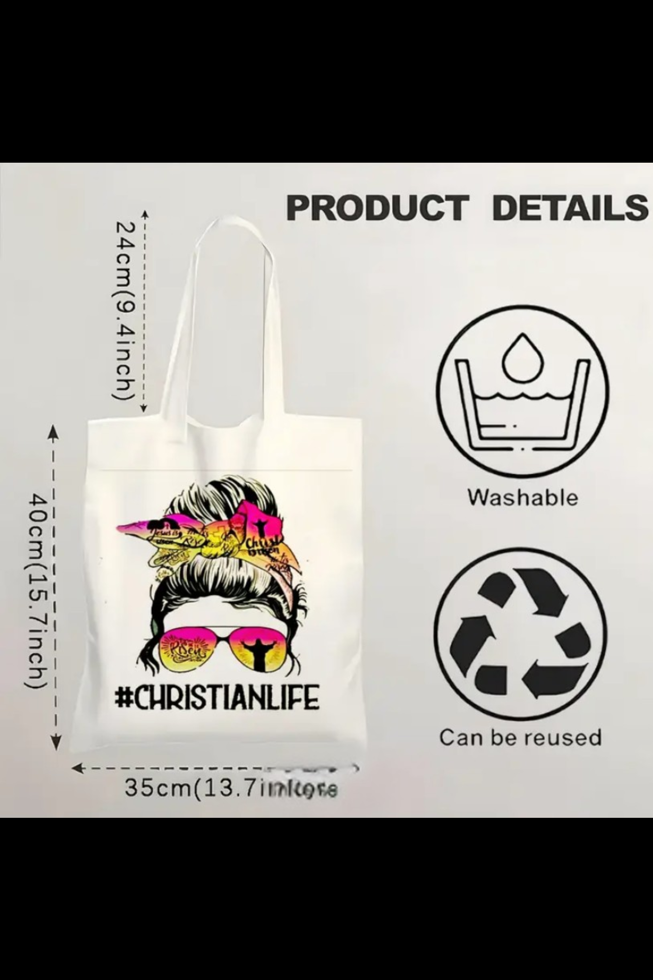 #CHRISTIANLIFE CANVAS BAG