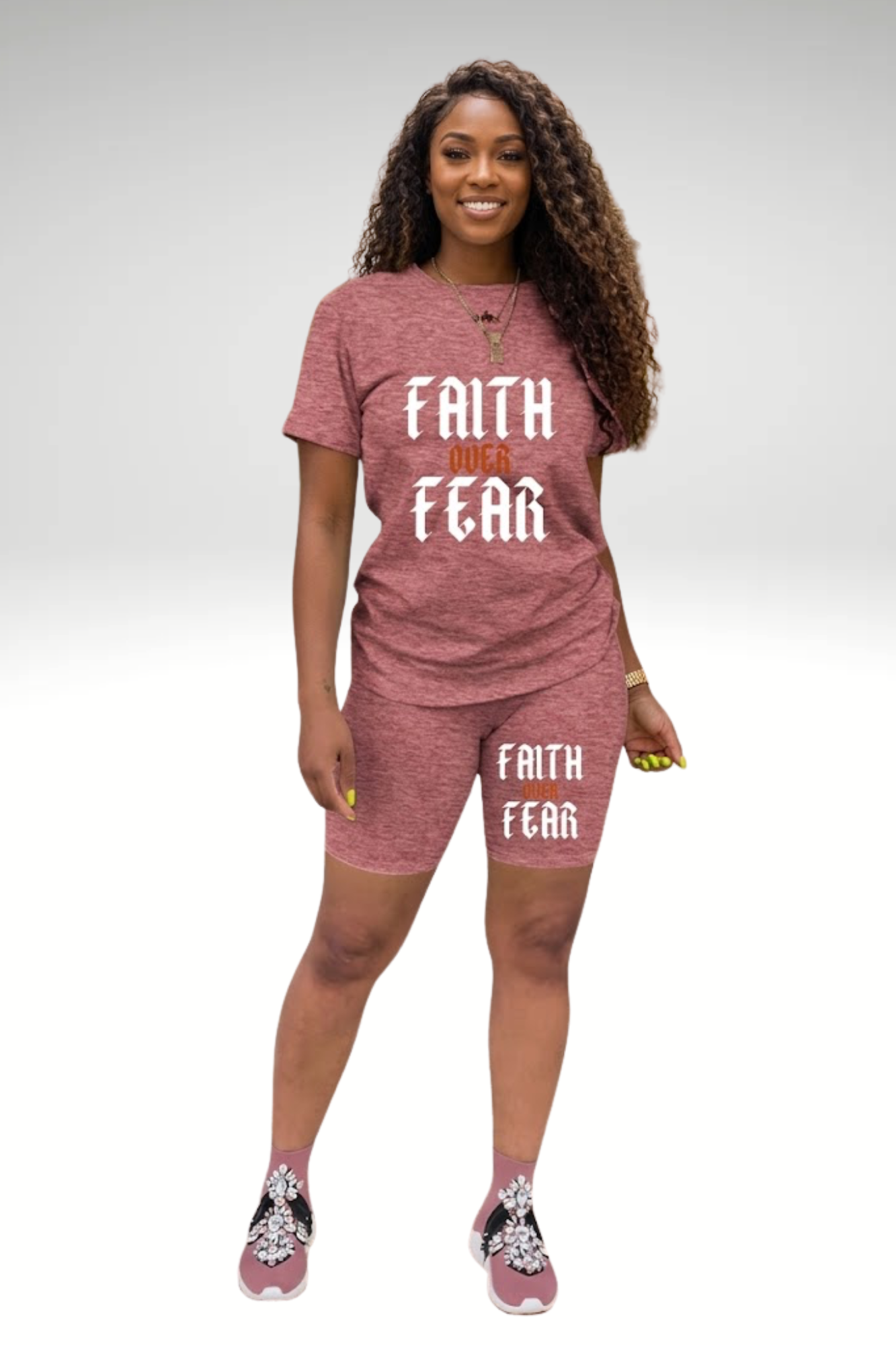 FAITH OVER FEAR SHORT SETS