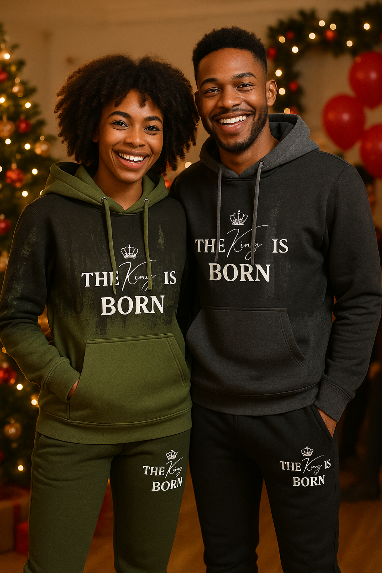 THE KING IS BORN HOODIE SETS