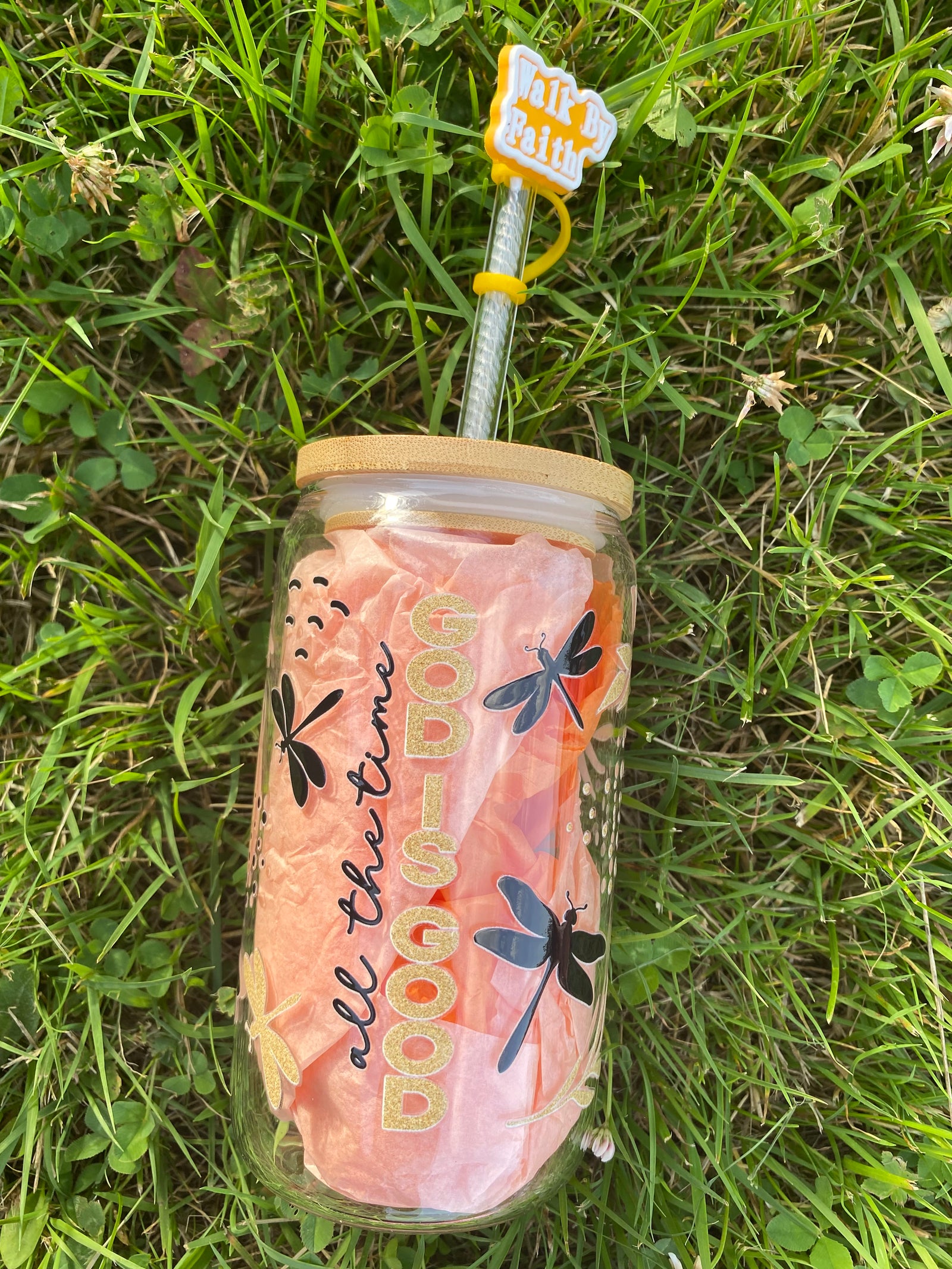 GOD IS GOOD GLASS JAR