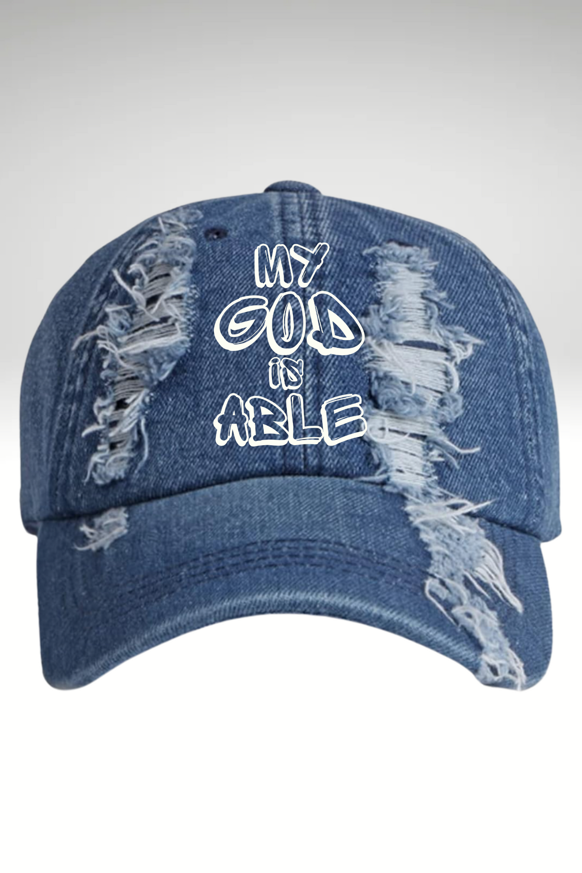MY GOD IS ABLE DENIM HAT