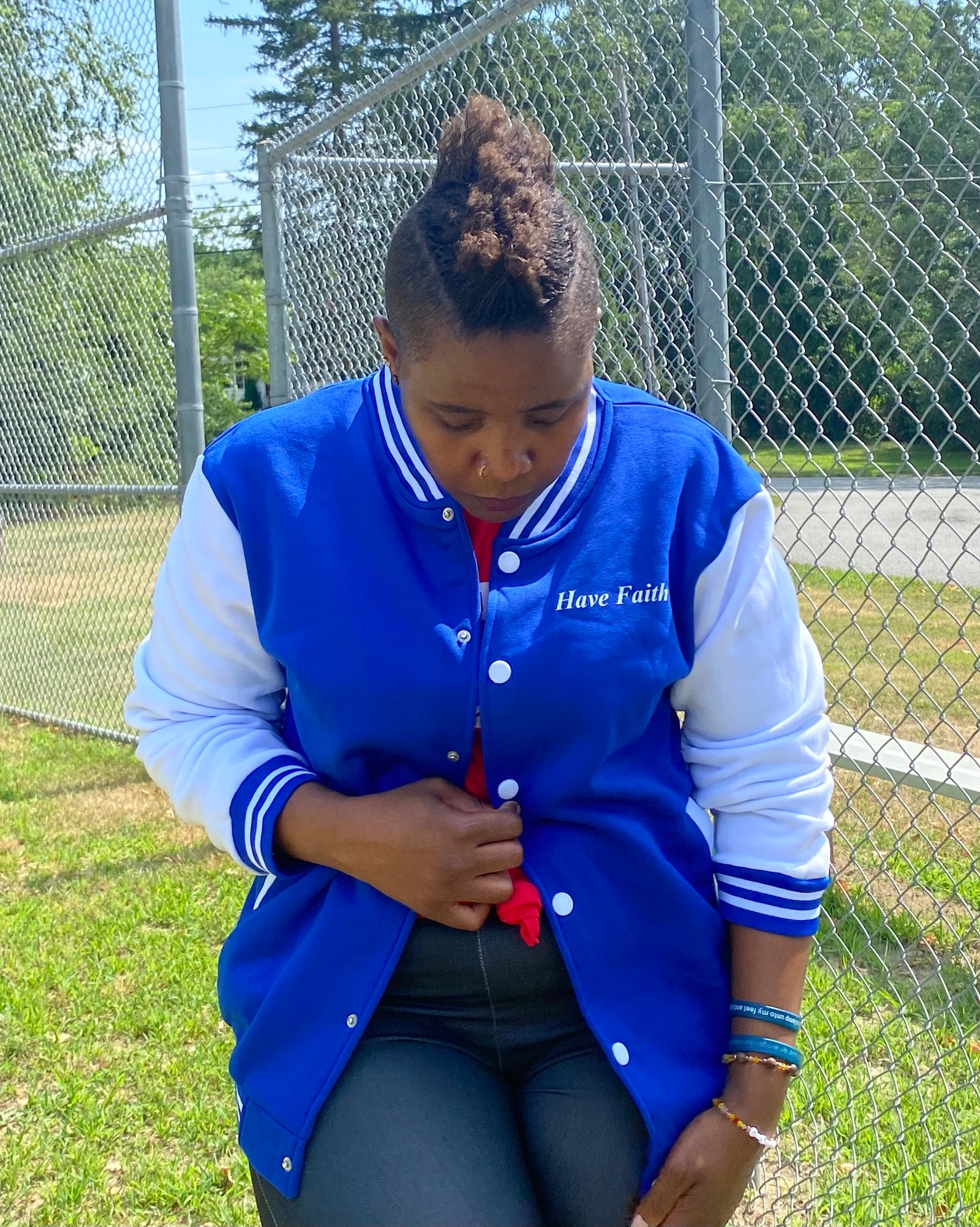 HAVE FAITH UNISEX BASEBALL JACKET