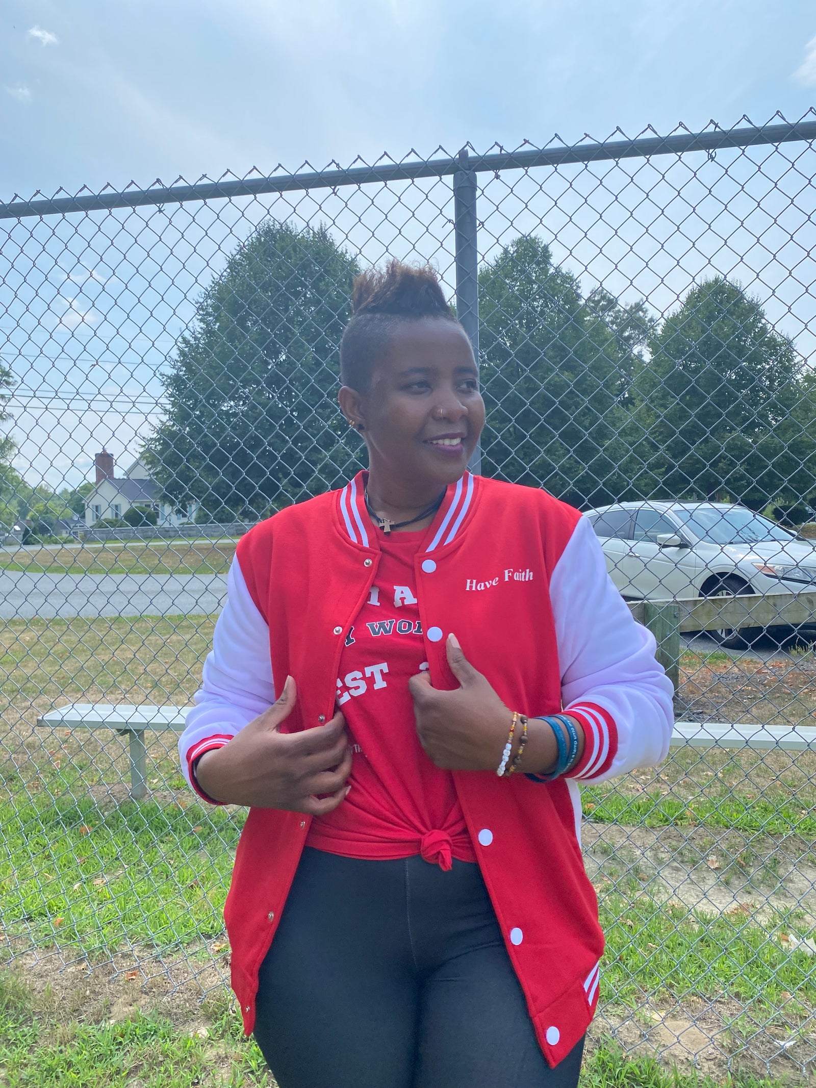 HAVE FAITH UNISEX BASEBALL JACKET