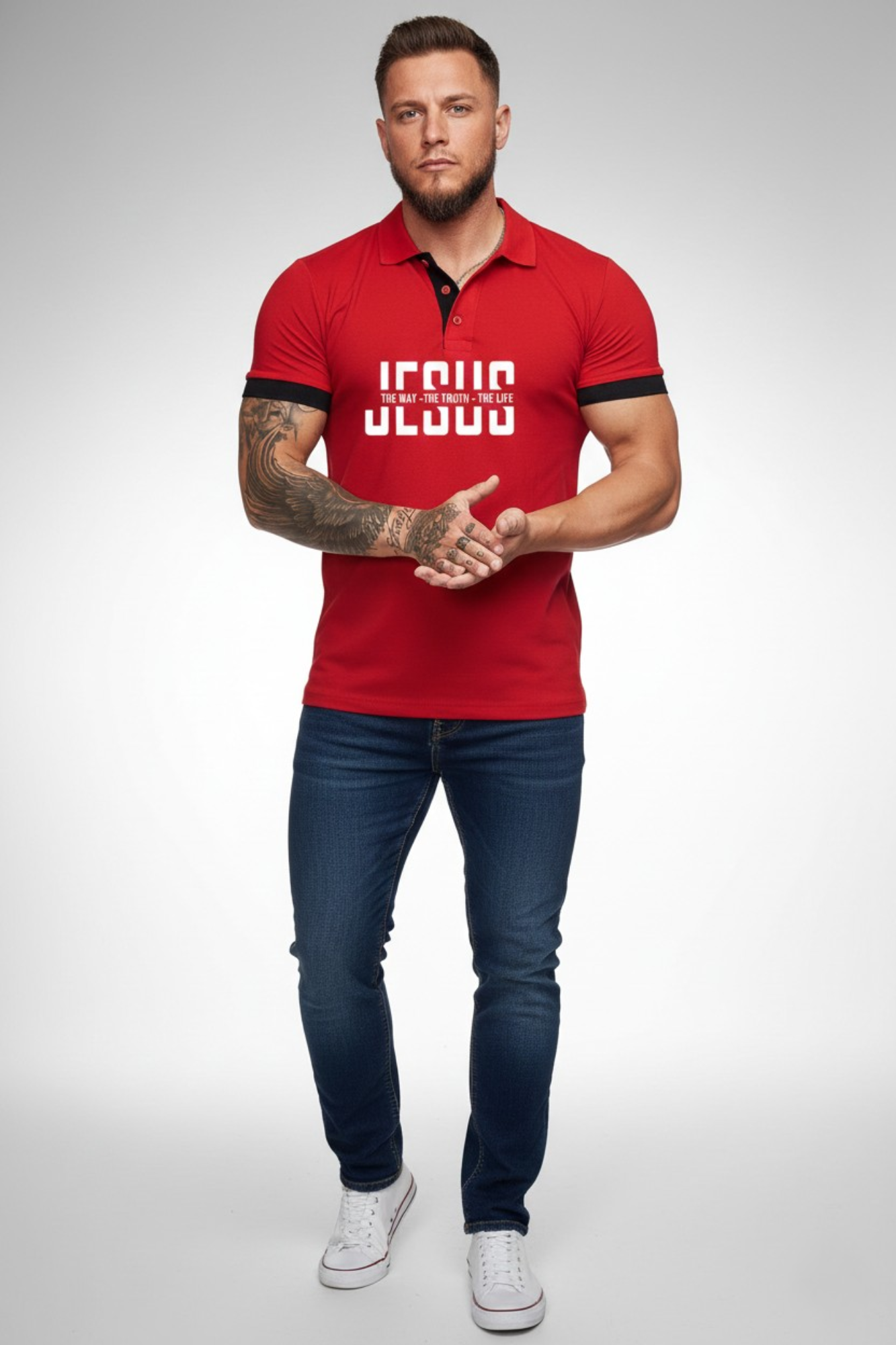 JESUS IS THE WAY POLO TSHIRT