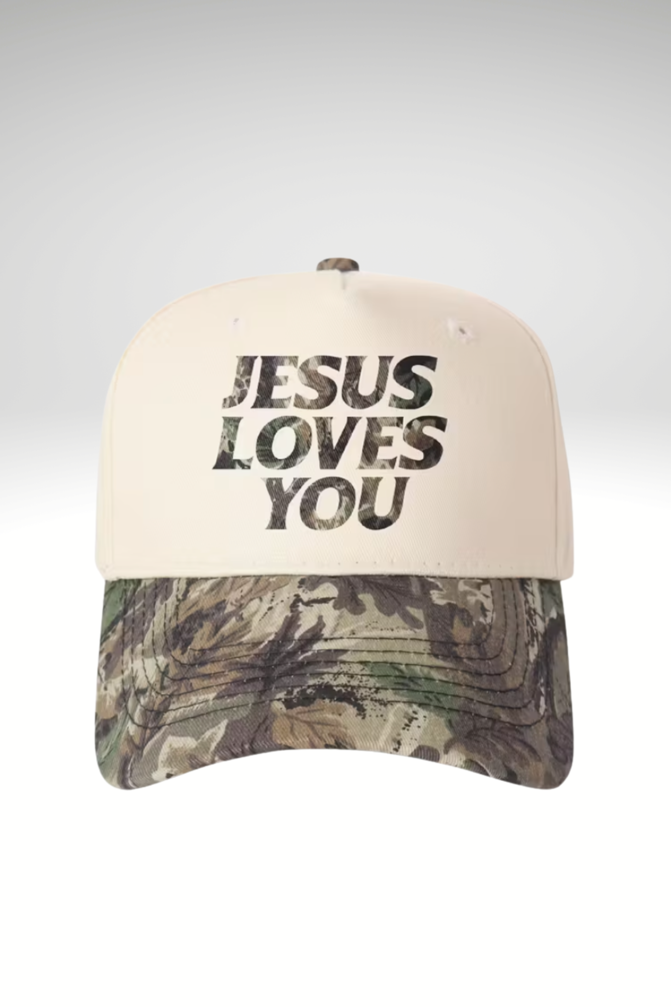 JESUS LOVES YOU CAMO BASEBALL CAP