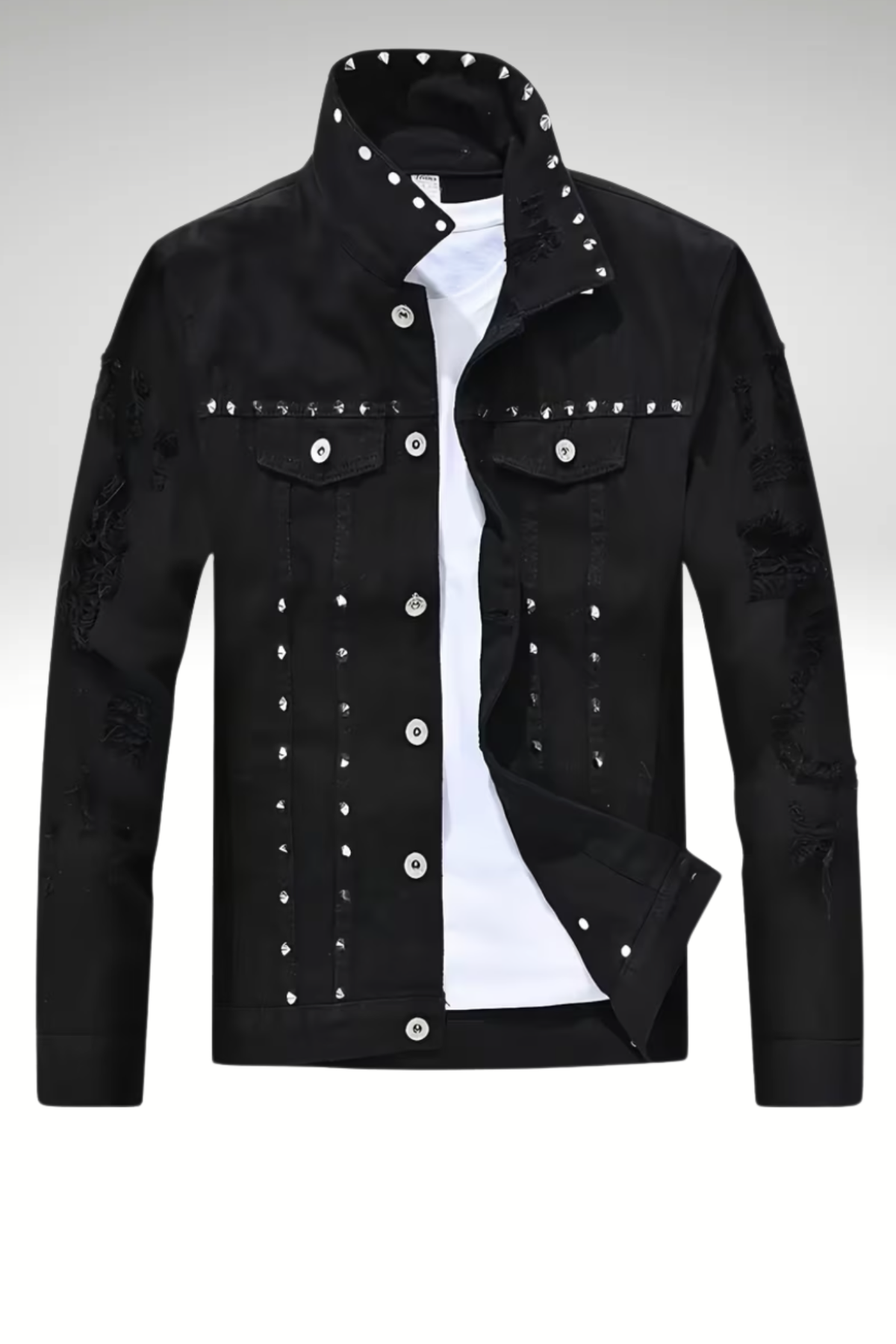 PRAYER WORKS DENIM STUD MENS JACKET