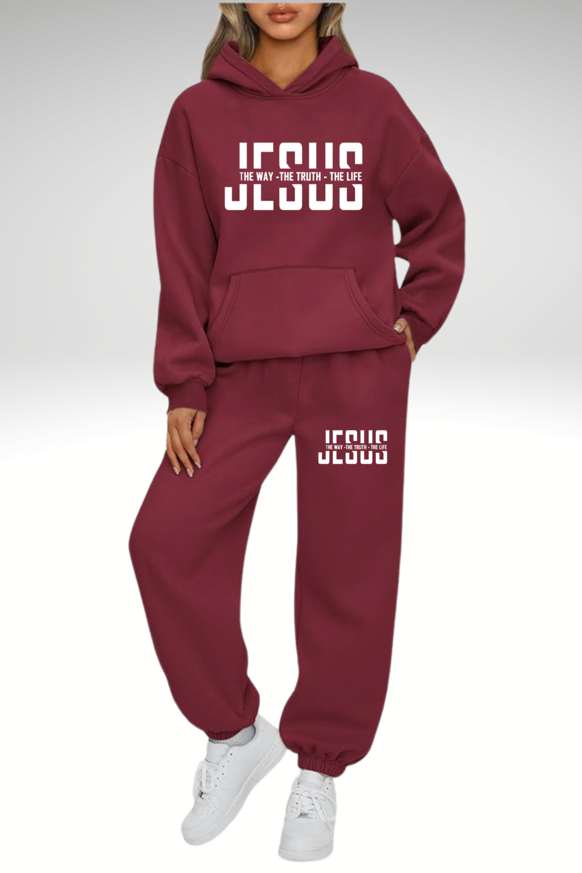 JESUS IS THE WAY WOMEN’S HOODIE SETS