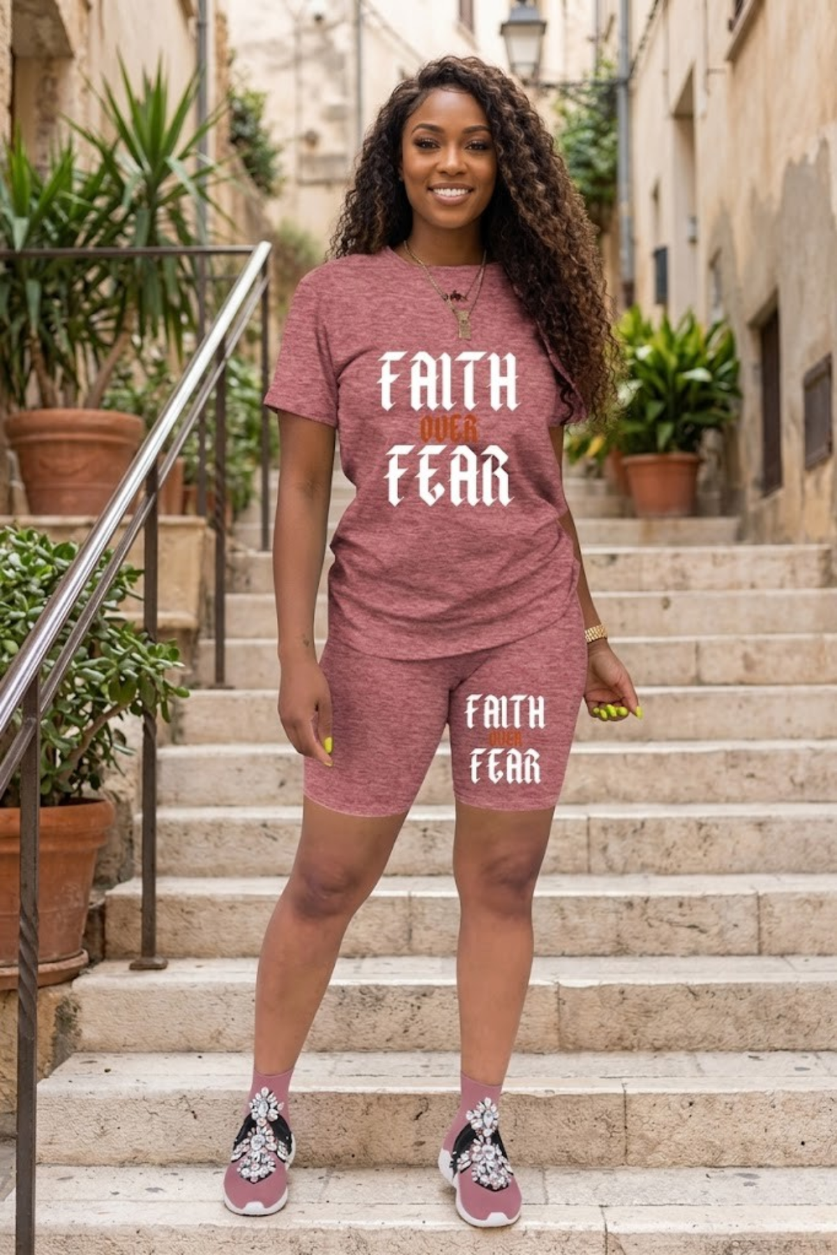 FAITH OVER FEAR SHORT SETS