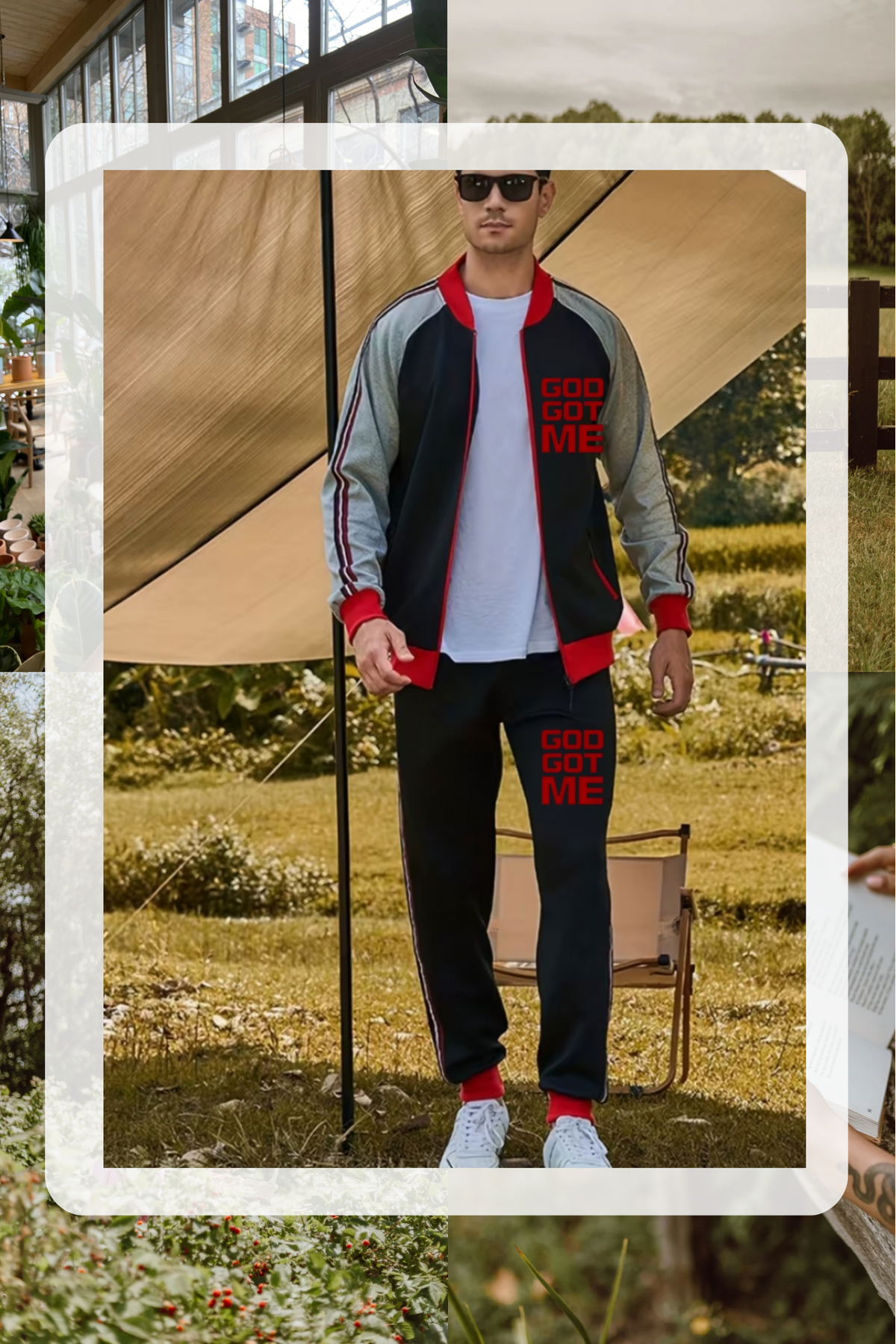 RED VIBES GOD GOT ME SUIT