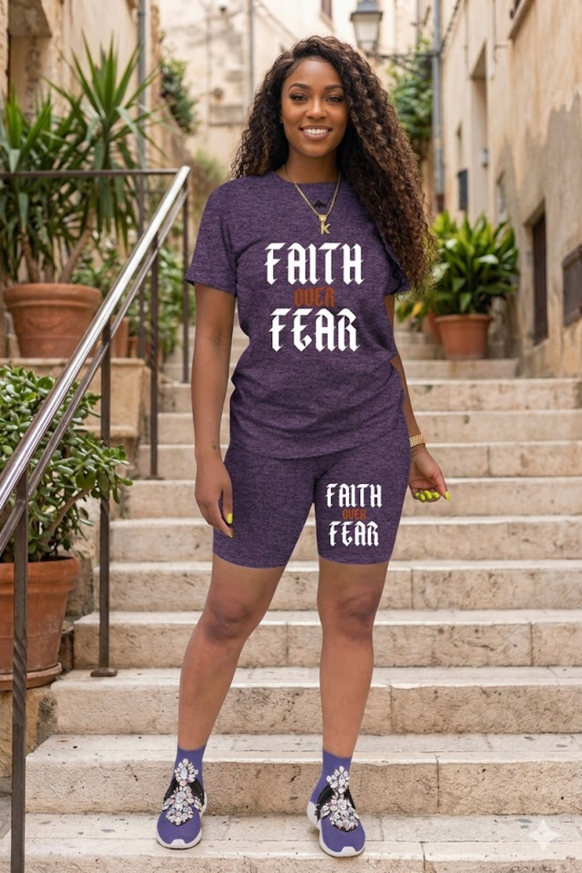 FAITH OVER FEAR SHORT SETS