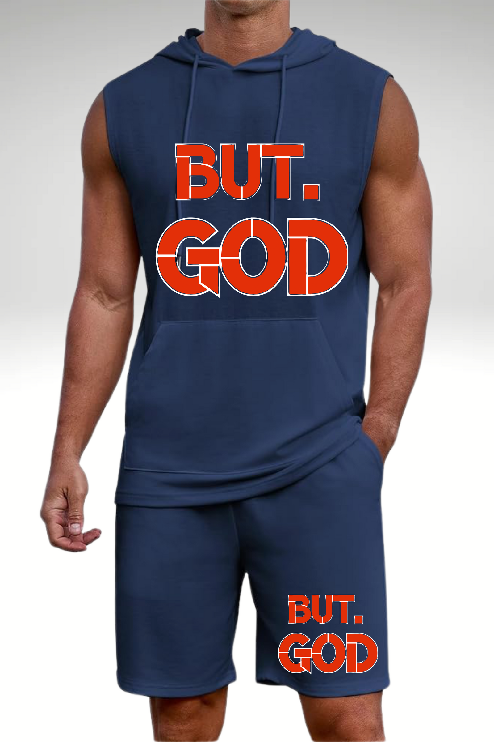 BUT GOD HOODIE SHORT SET