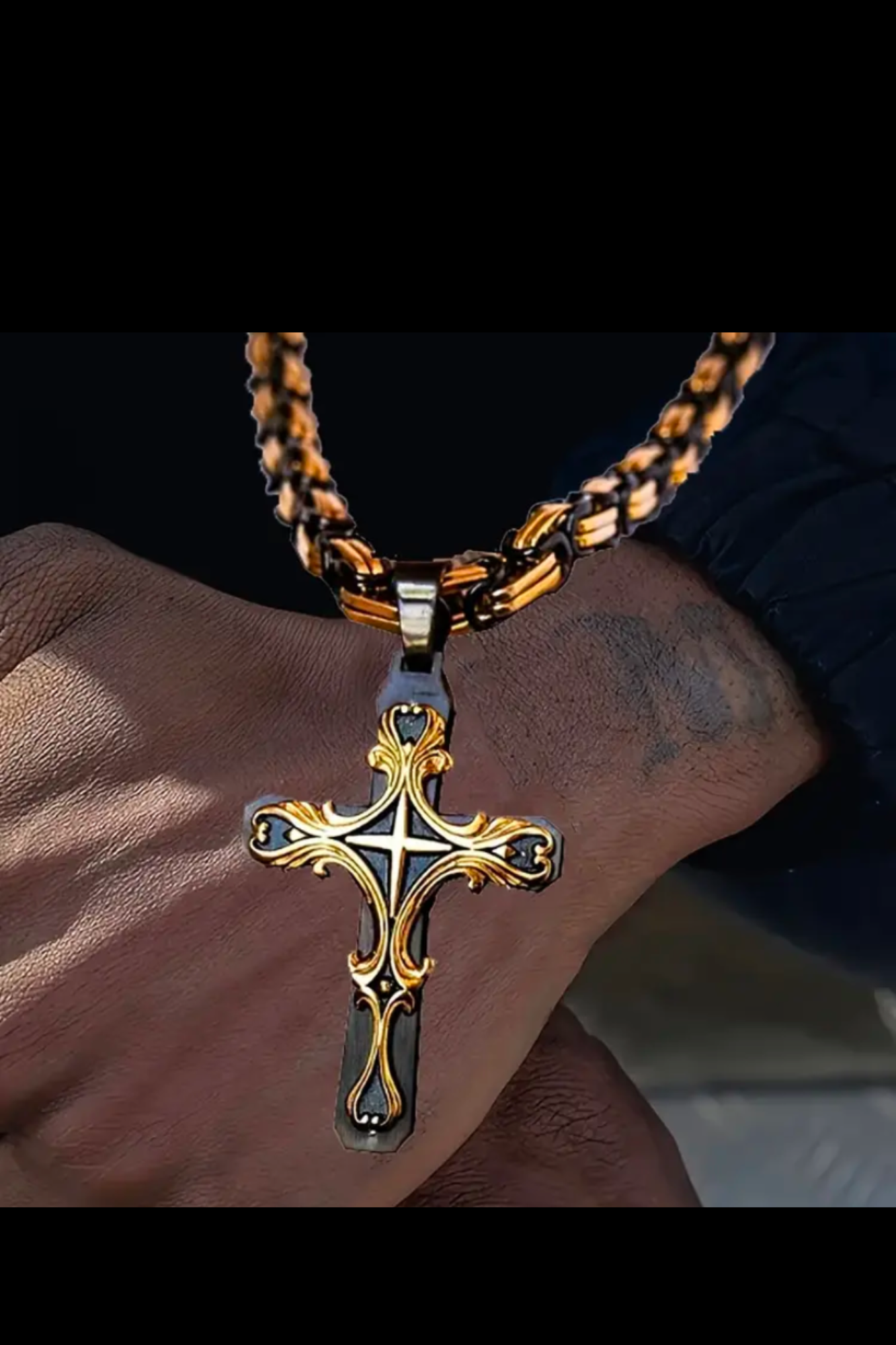 ETERNAL FAITH STAINLESS STEEL CROSS CHAIN