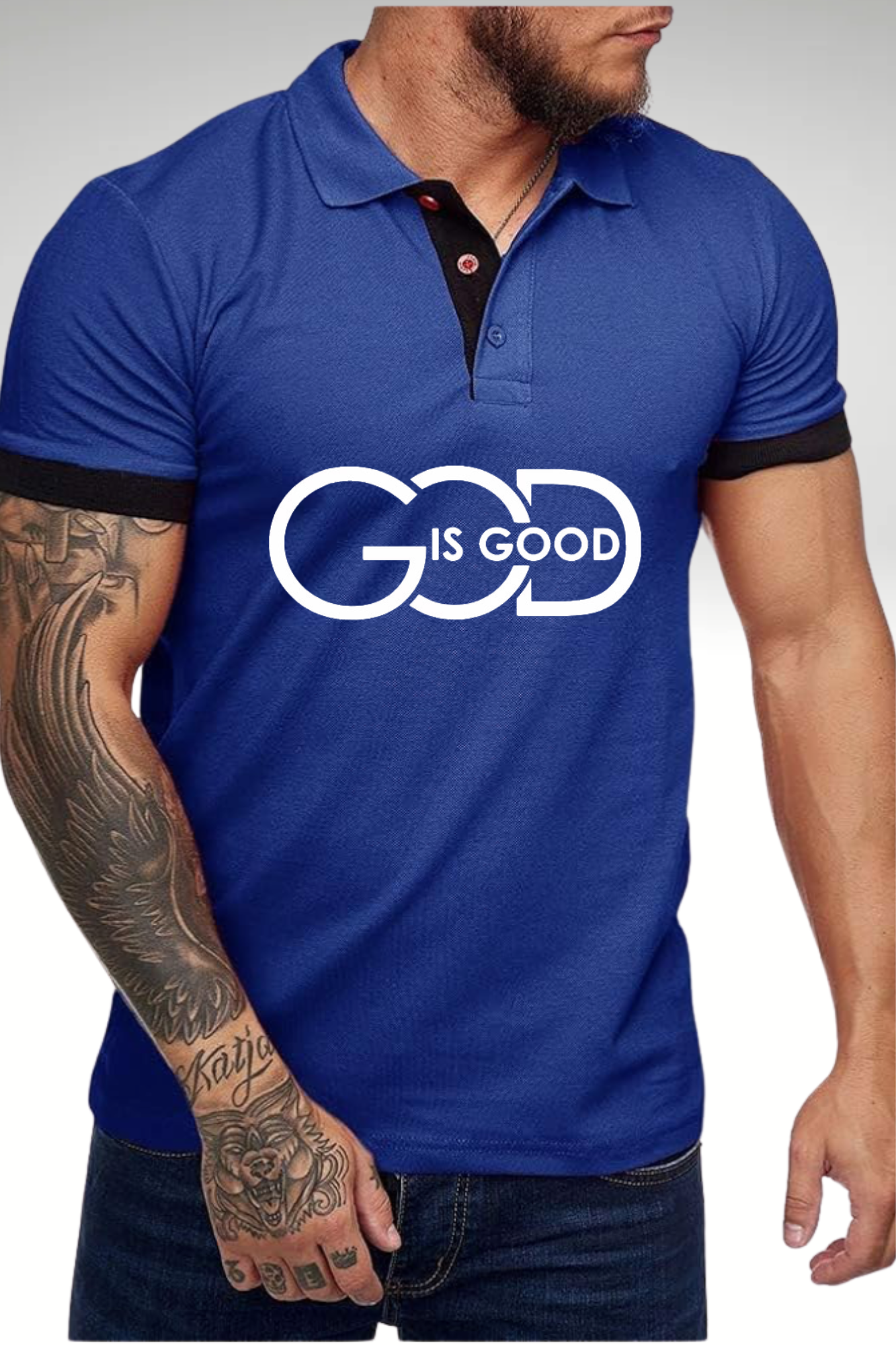 GOD IS GOOD POLO T-SHIRTS
