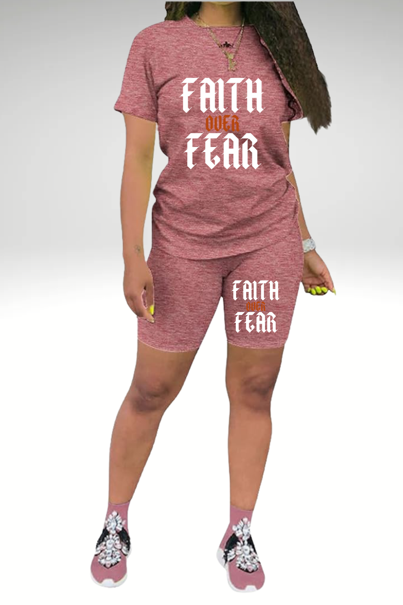 FAITH OVER FEAR SHORT SETS