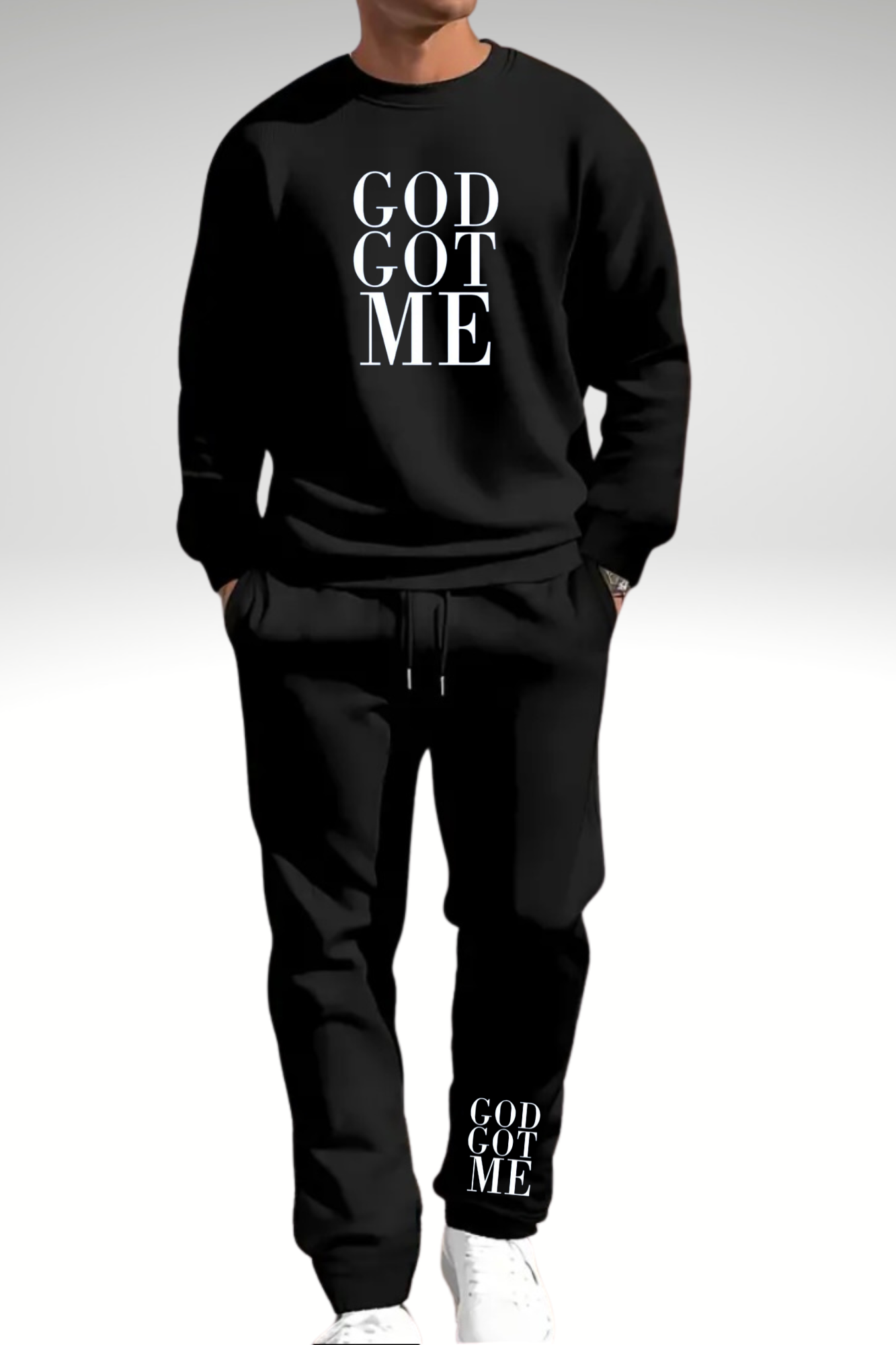 GOD GOT ME SWEATSHIRT 2 PIECE SET