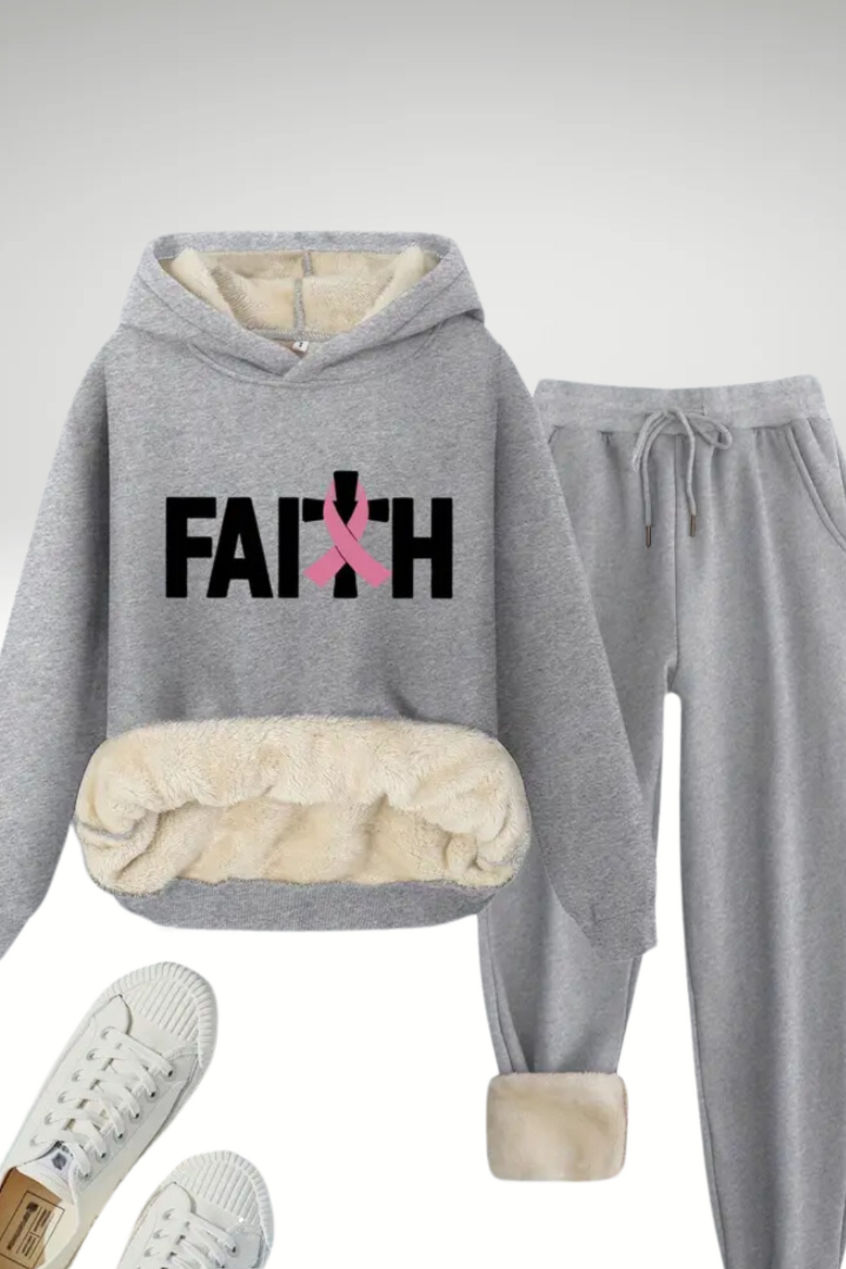 FAITH BREAST CANCER AWARENESS HOODIE SET