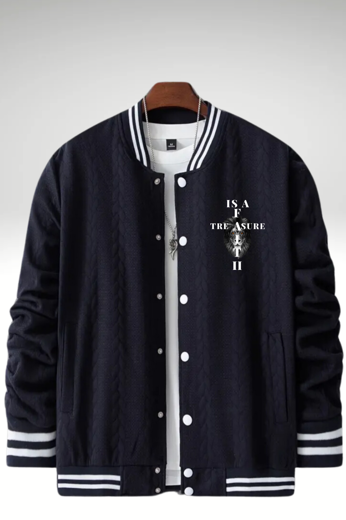 FAITH IS A TREASURE BASEBALL JACKET