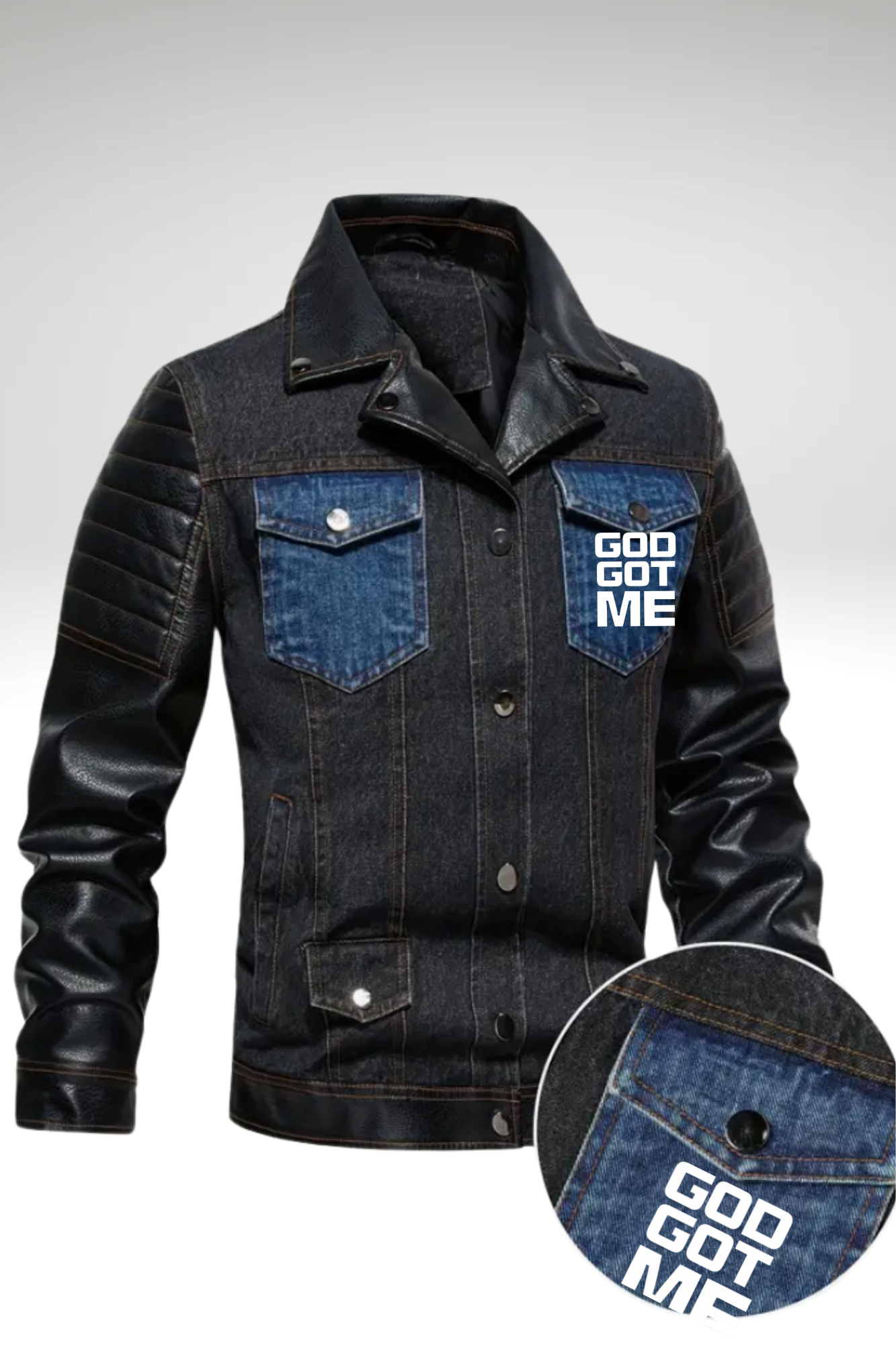 GOD GOT ME BIKER JACKET